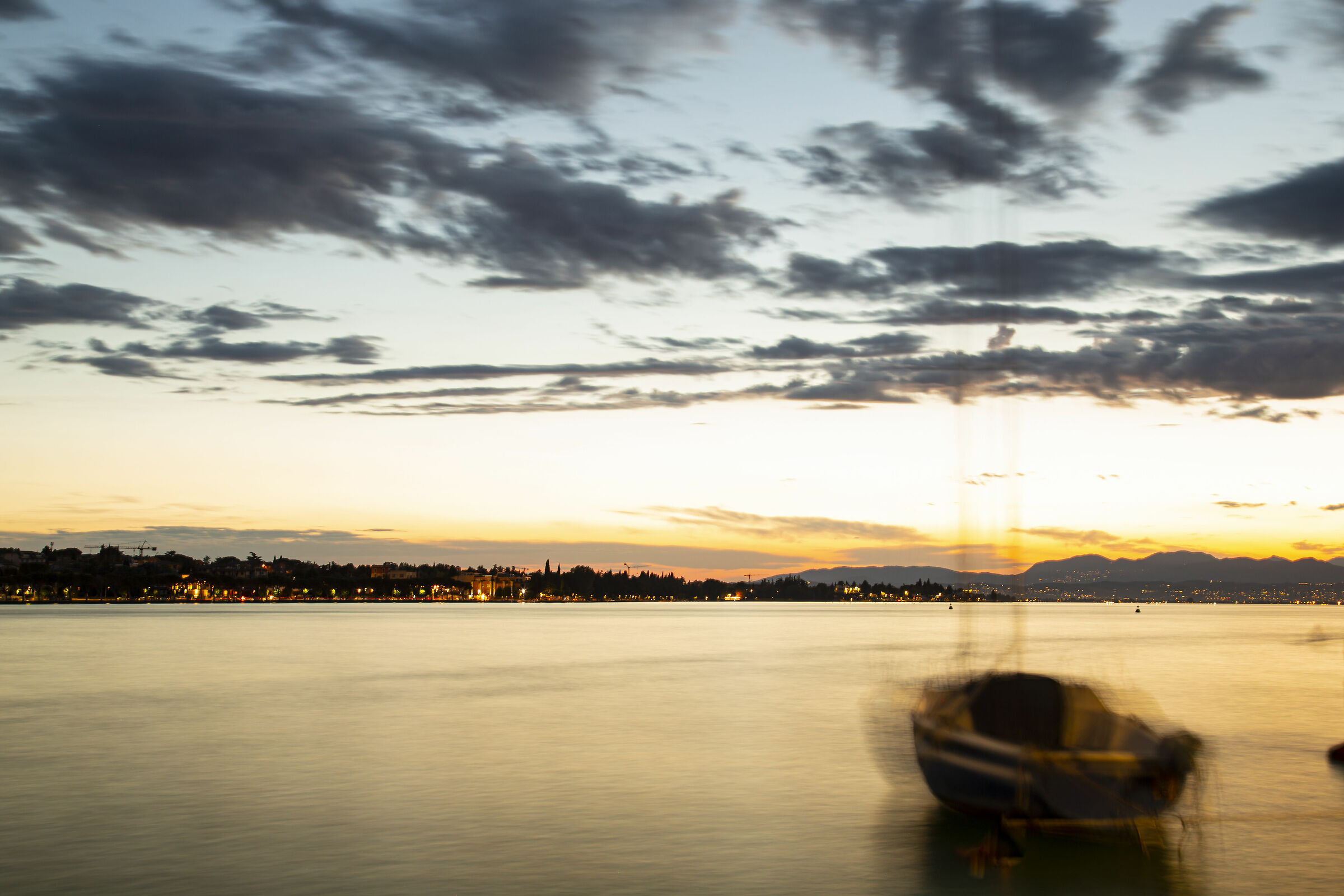 Lago di Garda - Barca al tramonto
