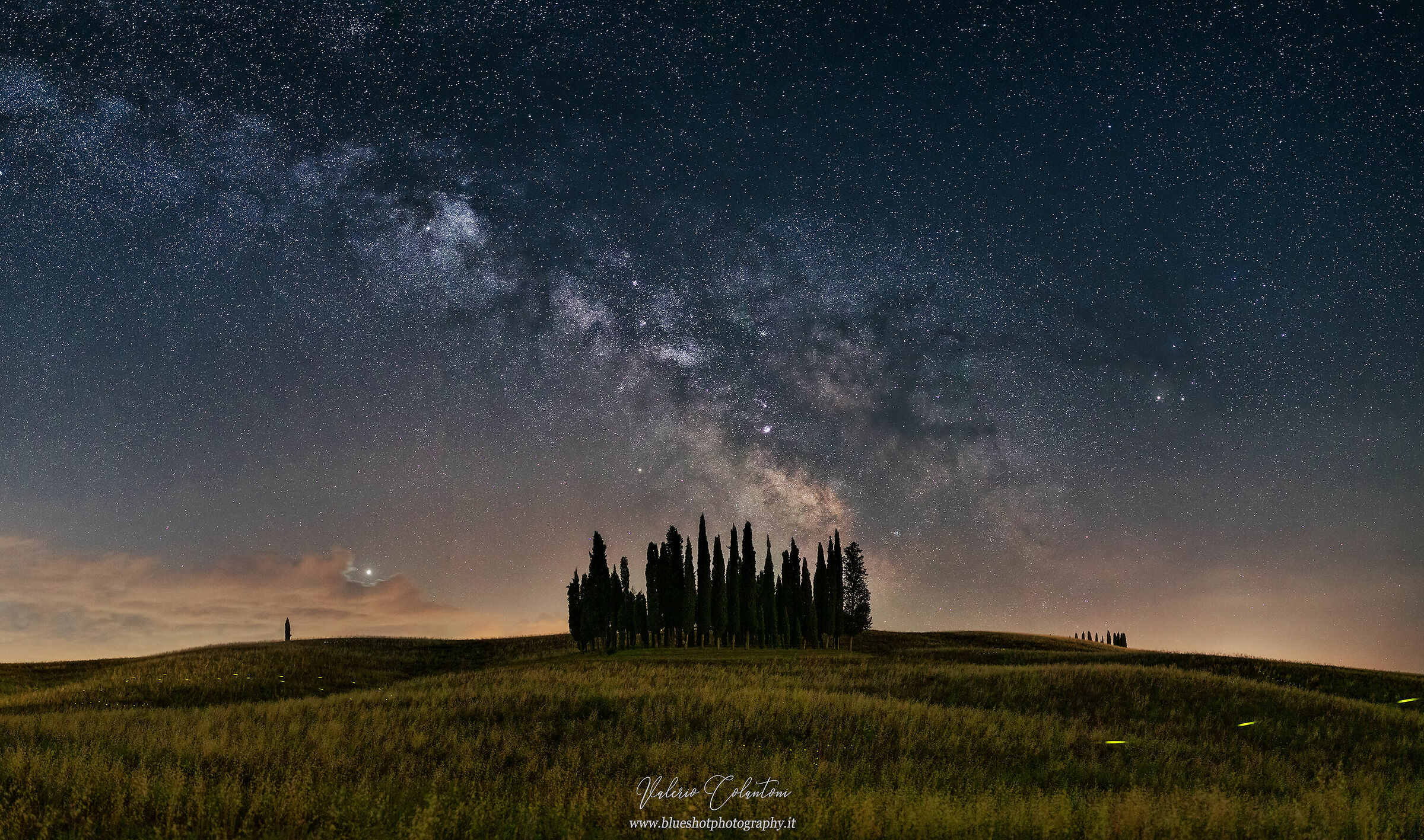 Milky way e lucciole in val d'Orcia...