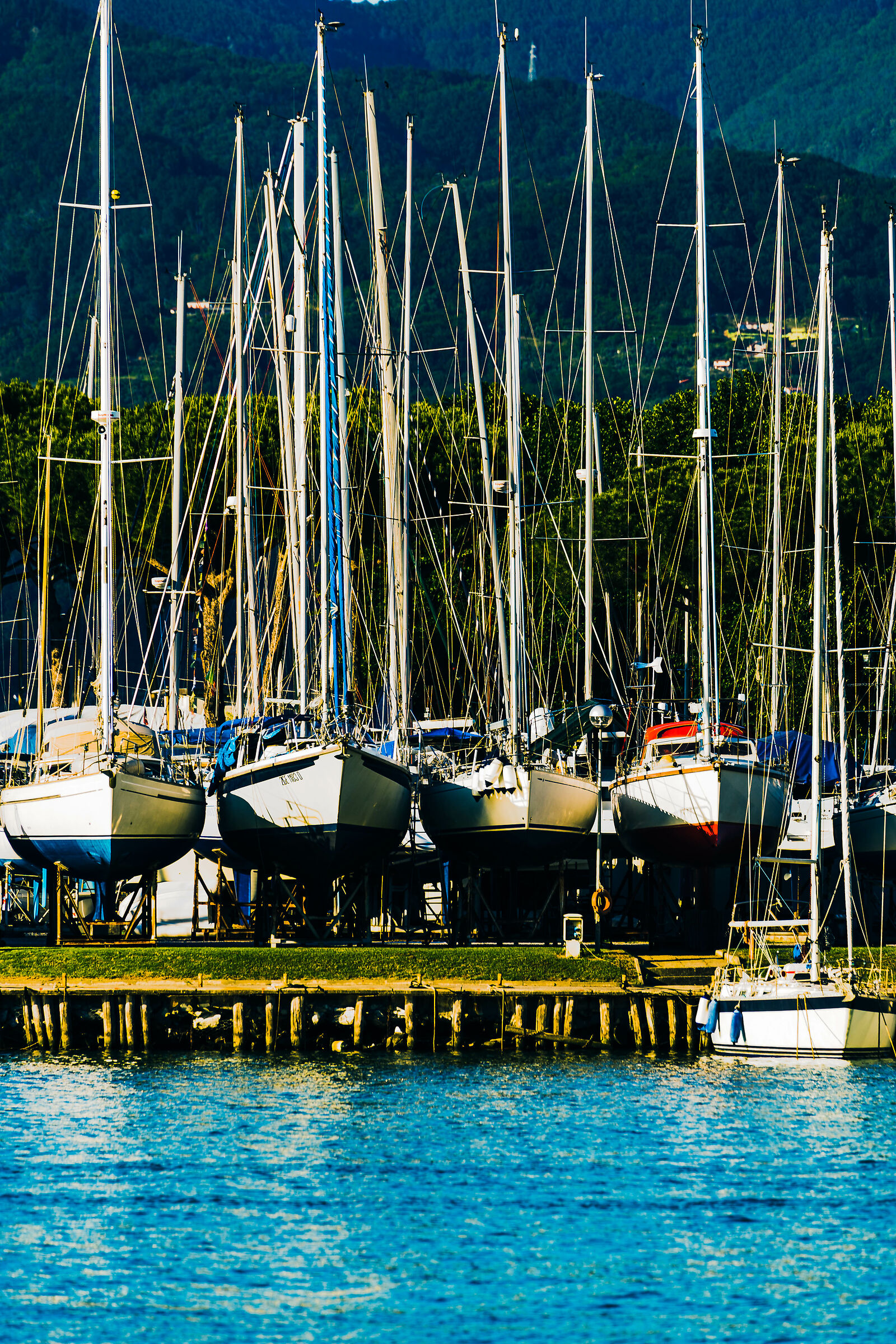 Boats at the mouth of the Lean