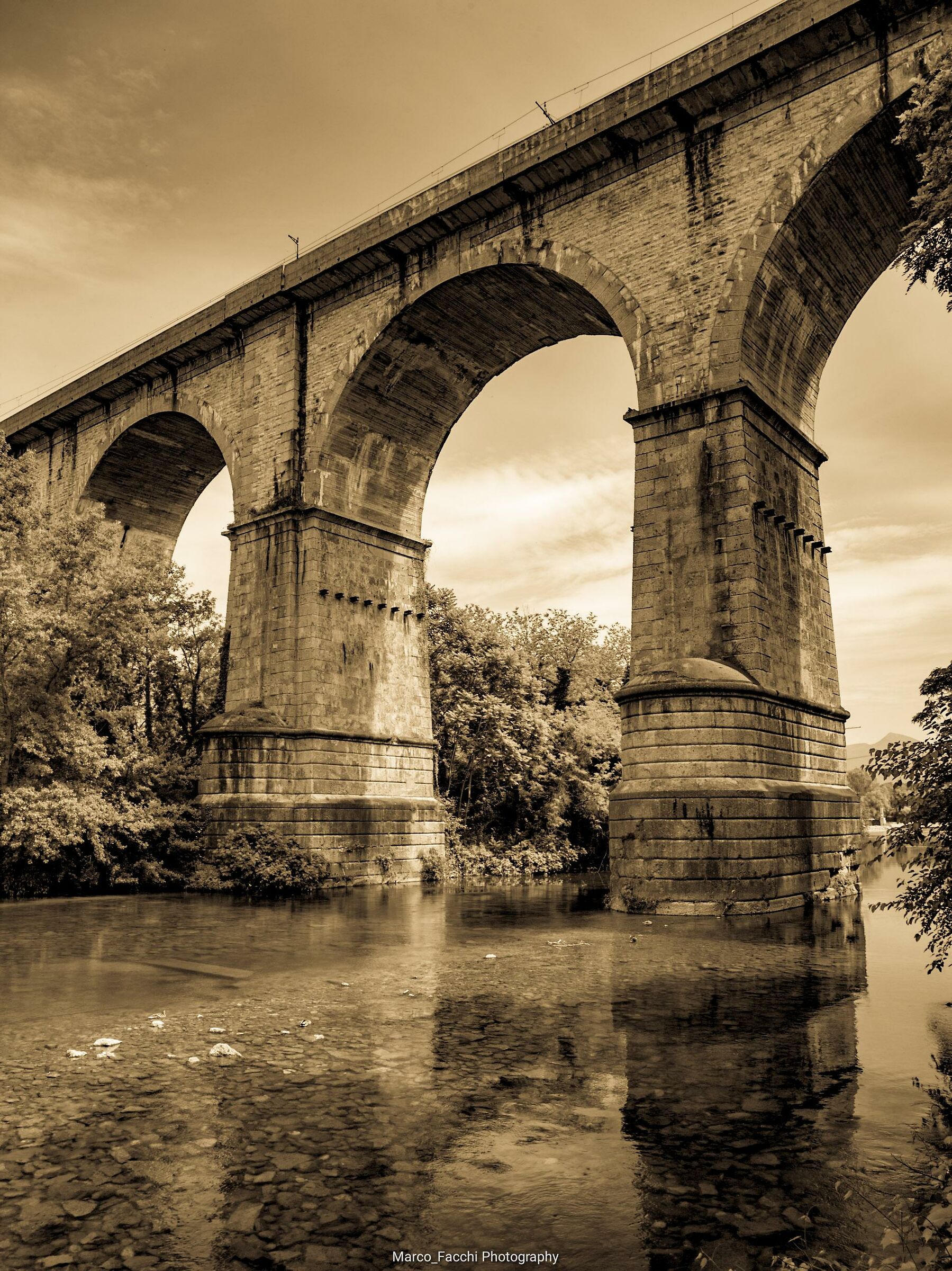 Palazzolo railway bridge on the Oglio