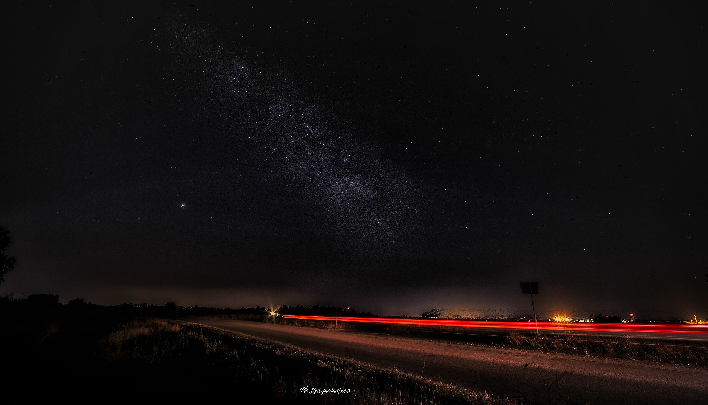 Milky Way with bright trails