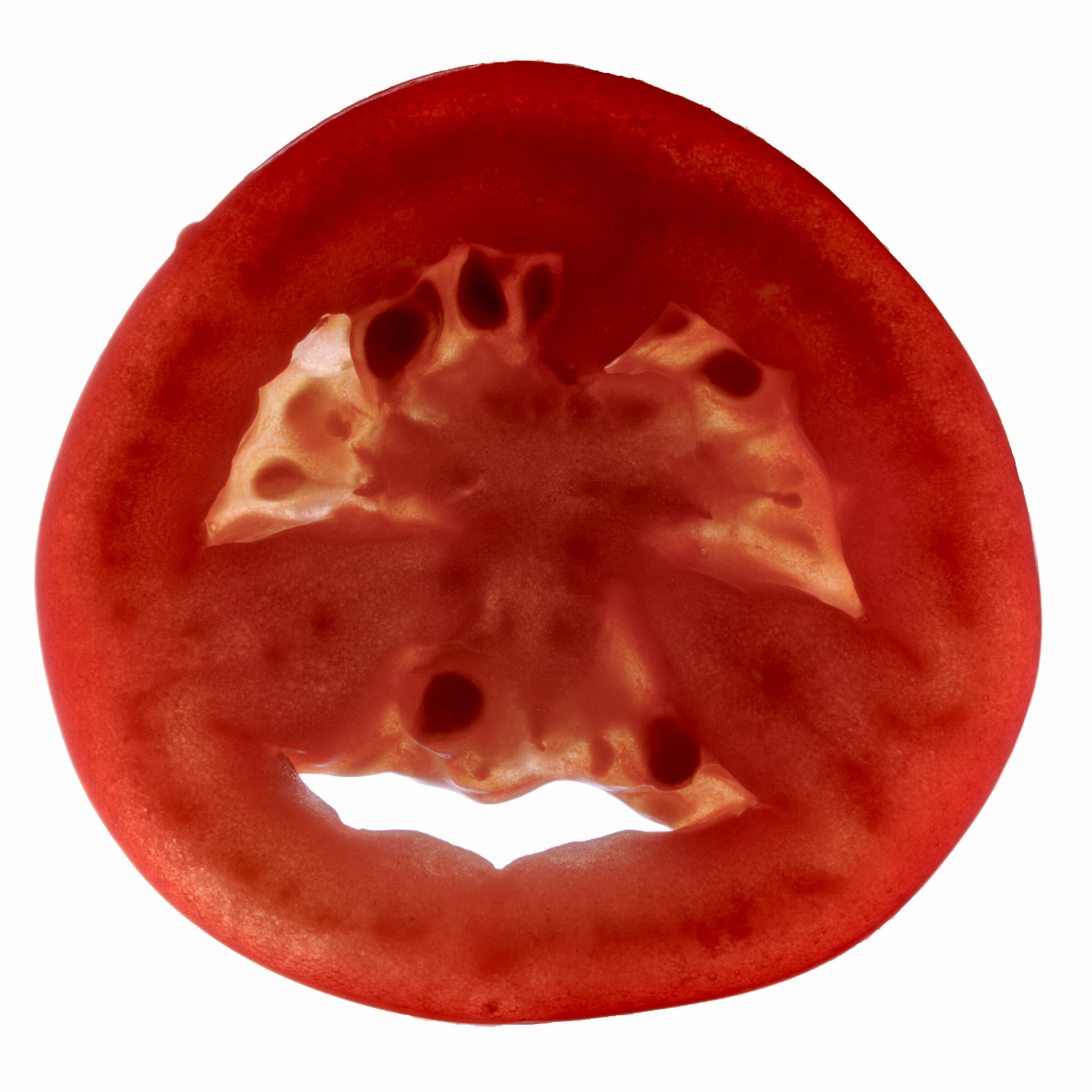 tomato in transparency