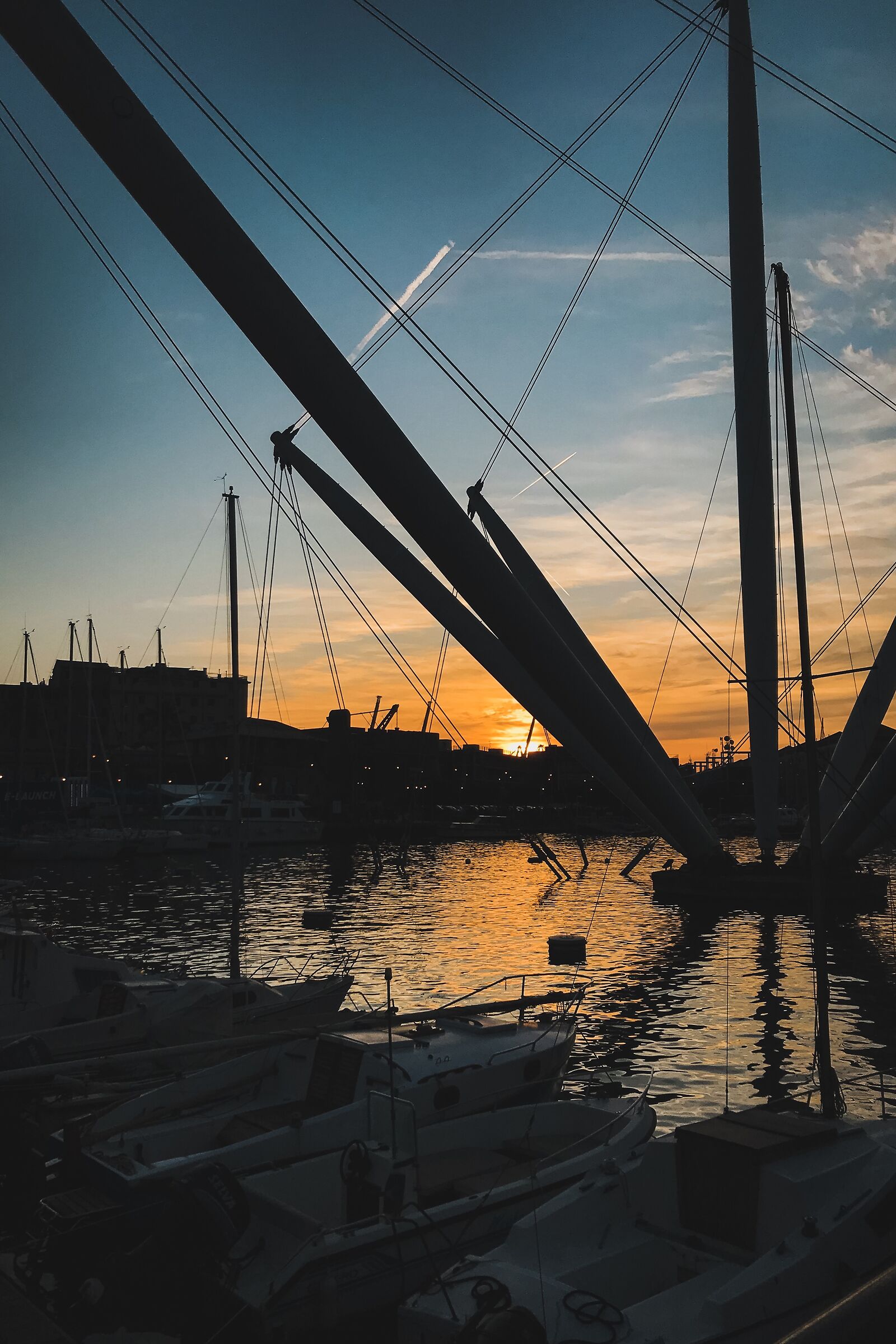 Tramonto al Porto Antico, Genova (ottobre 2019)