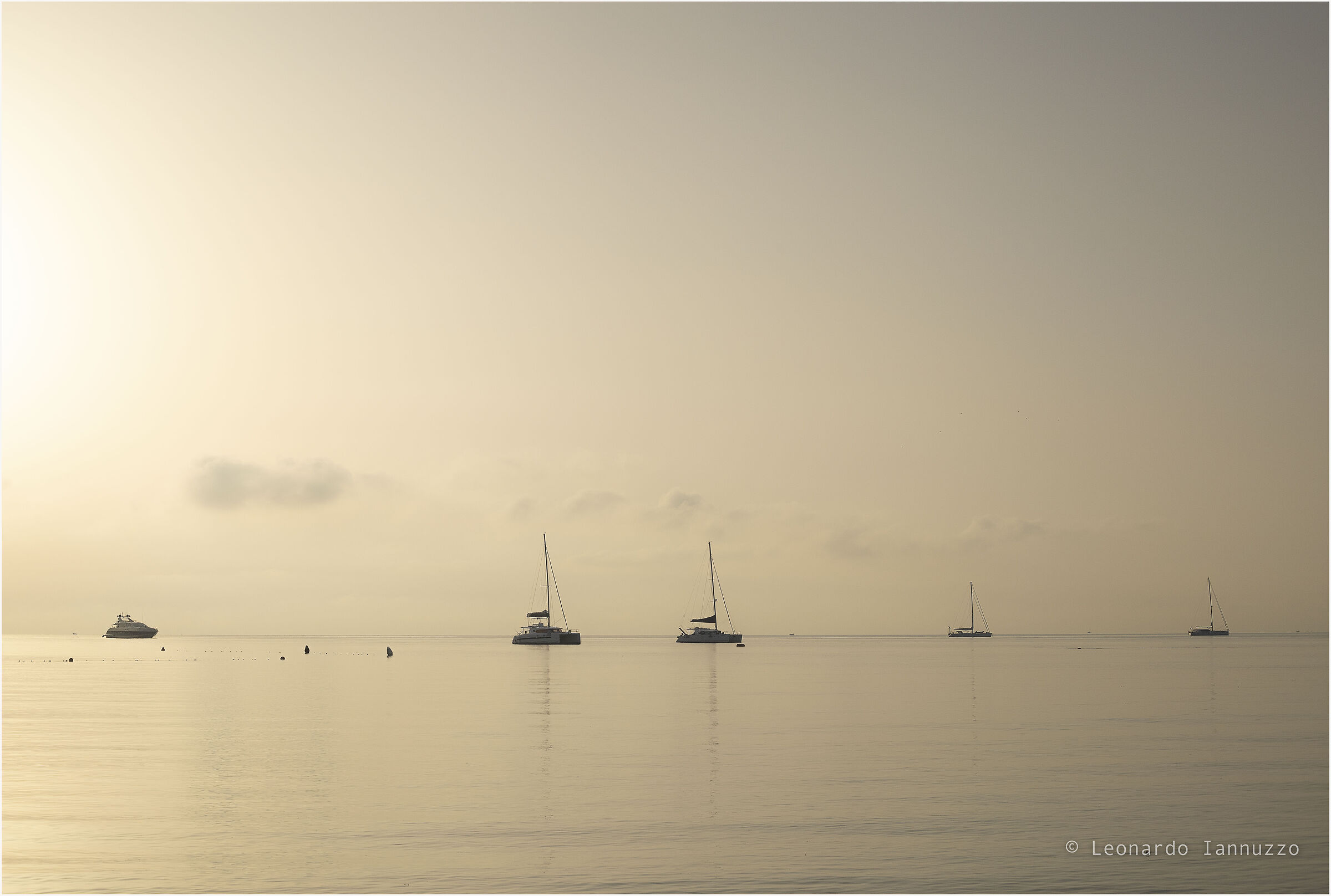 summer bonaccia in Mondello. early in the morning.