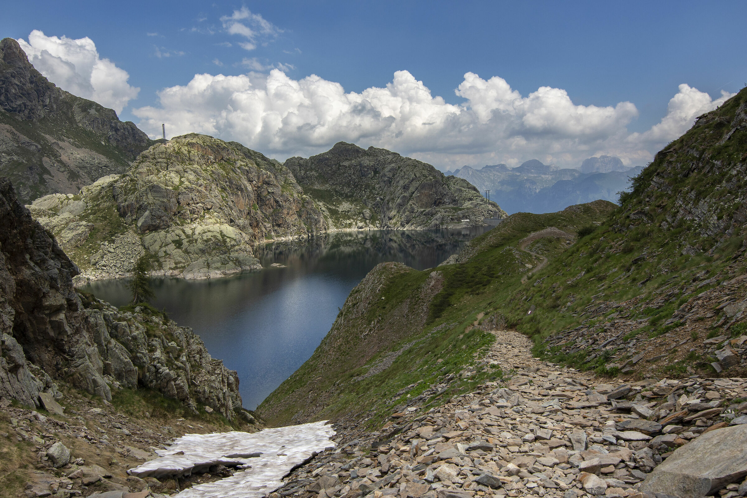 The Black Lake and Its Mountains