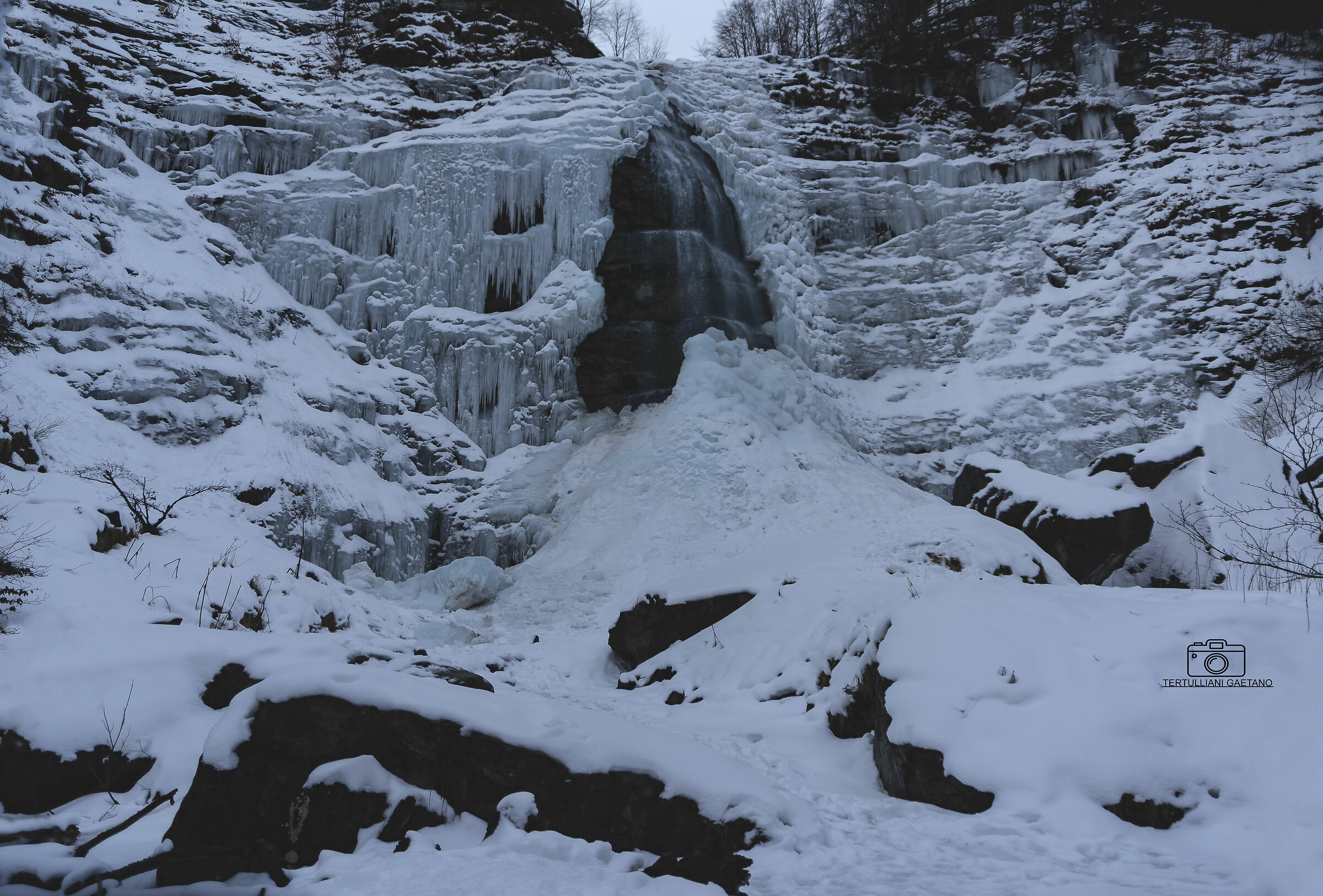 Frozen waterfall