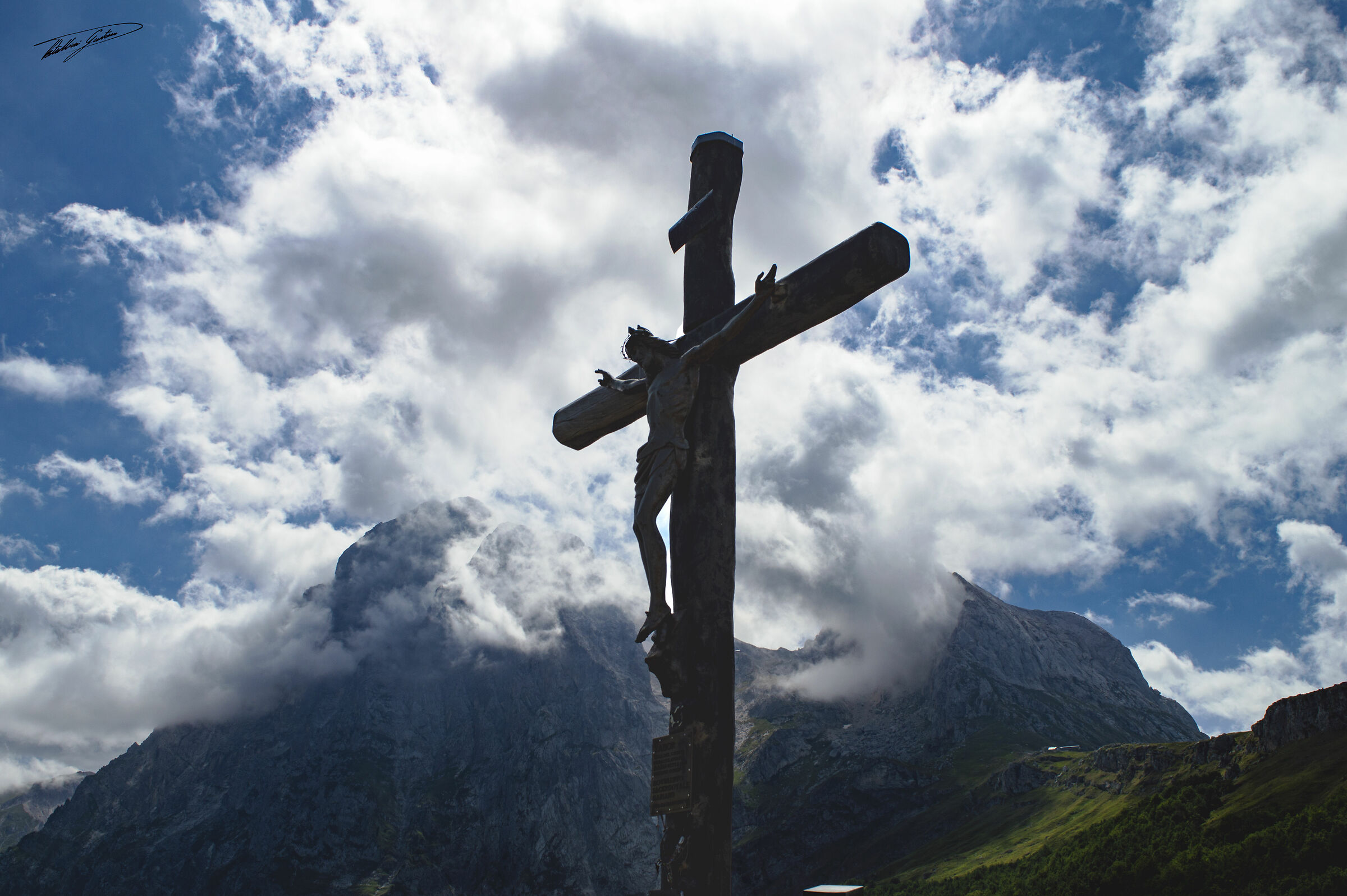 Grand Stone Crucifix