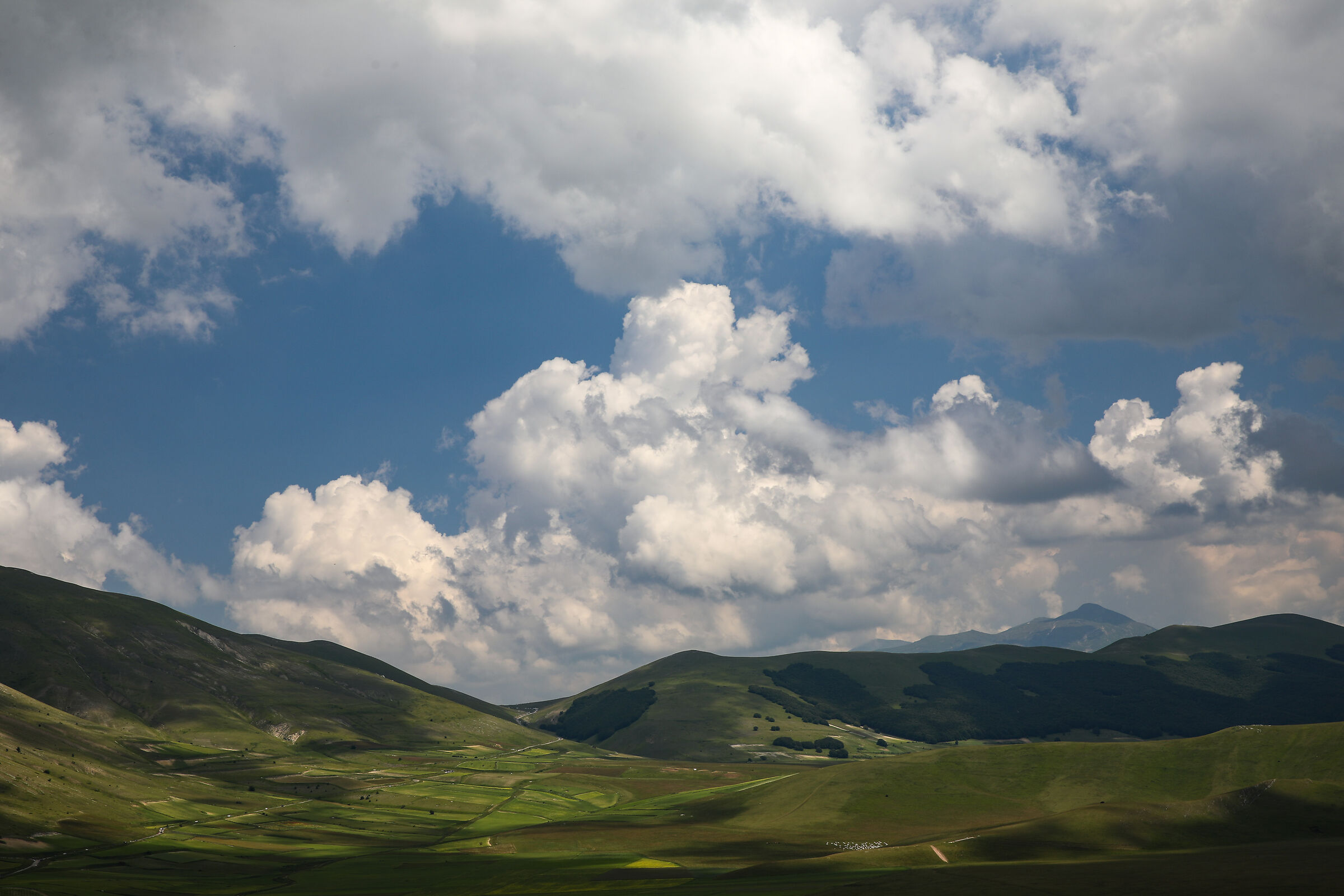 Overview of the Castelluccio plain of Norcia