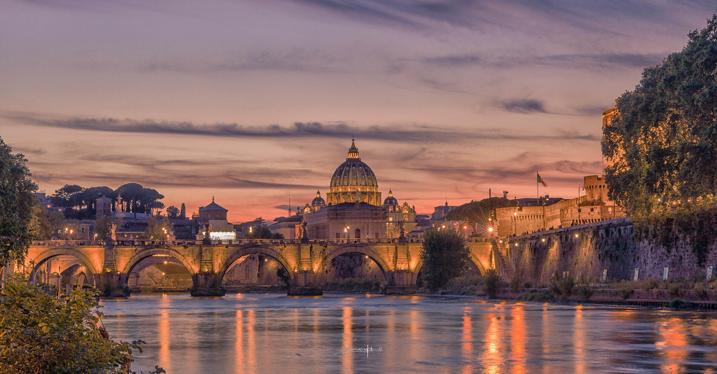 Basilica di San Pietro e ponte di Sant'Angelo