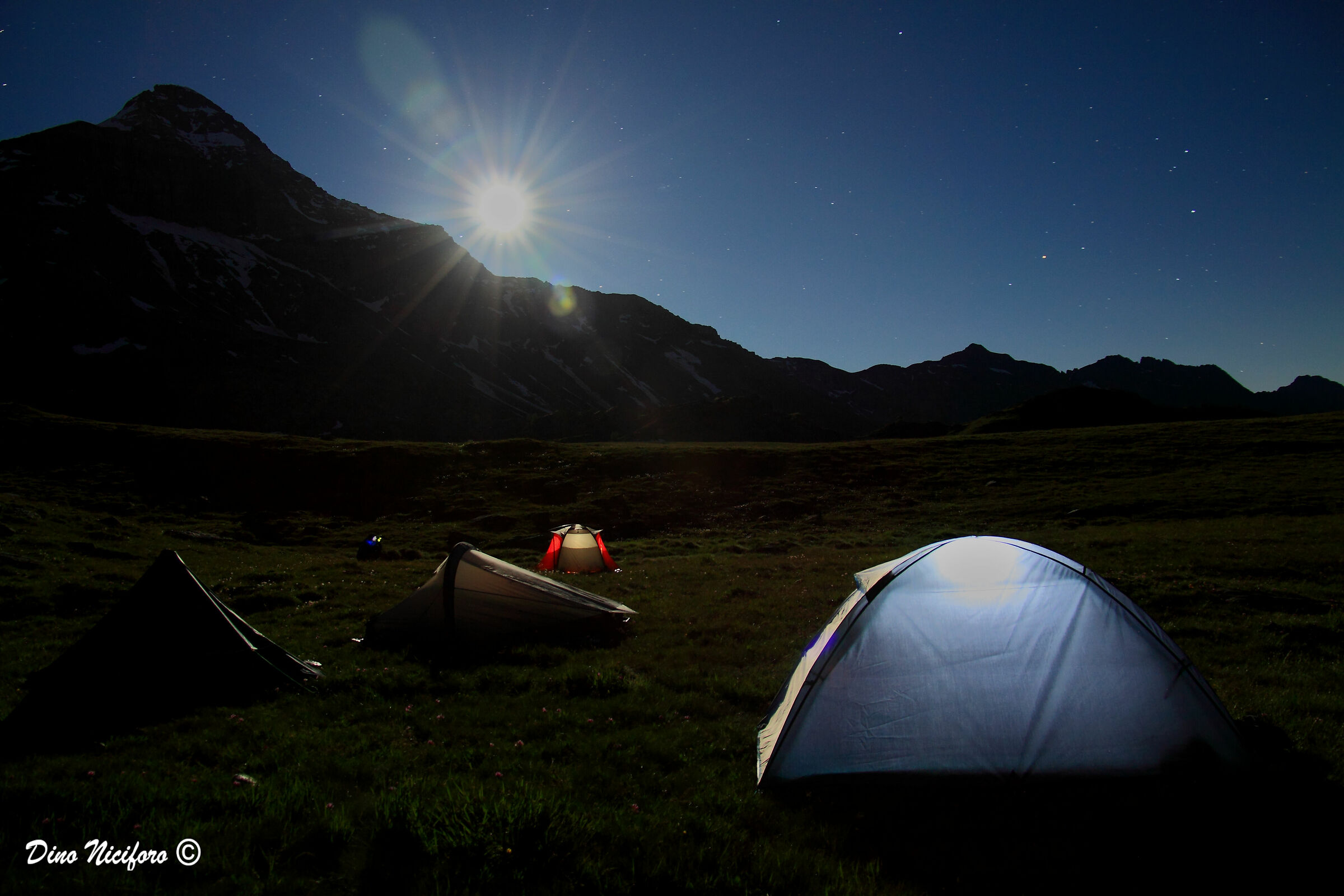 Moonlight at the plans of Campagneda