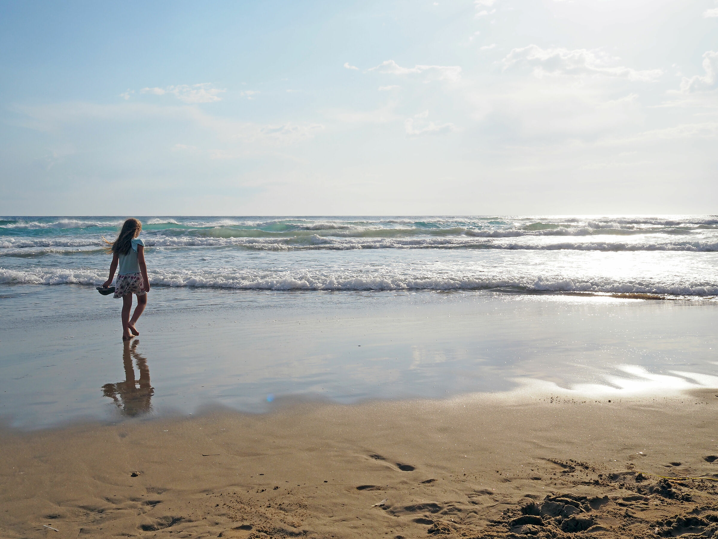 Walking on the beach