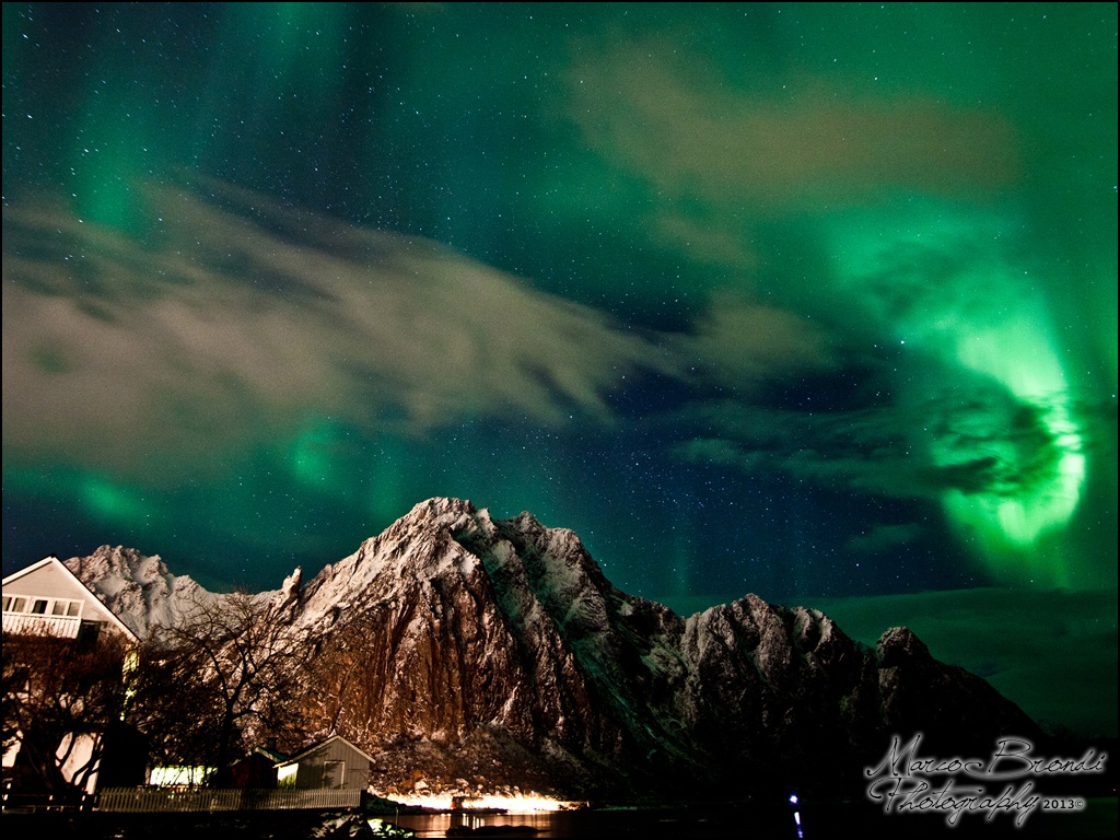 Aurora Boreale sui monti