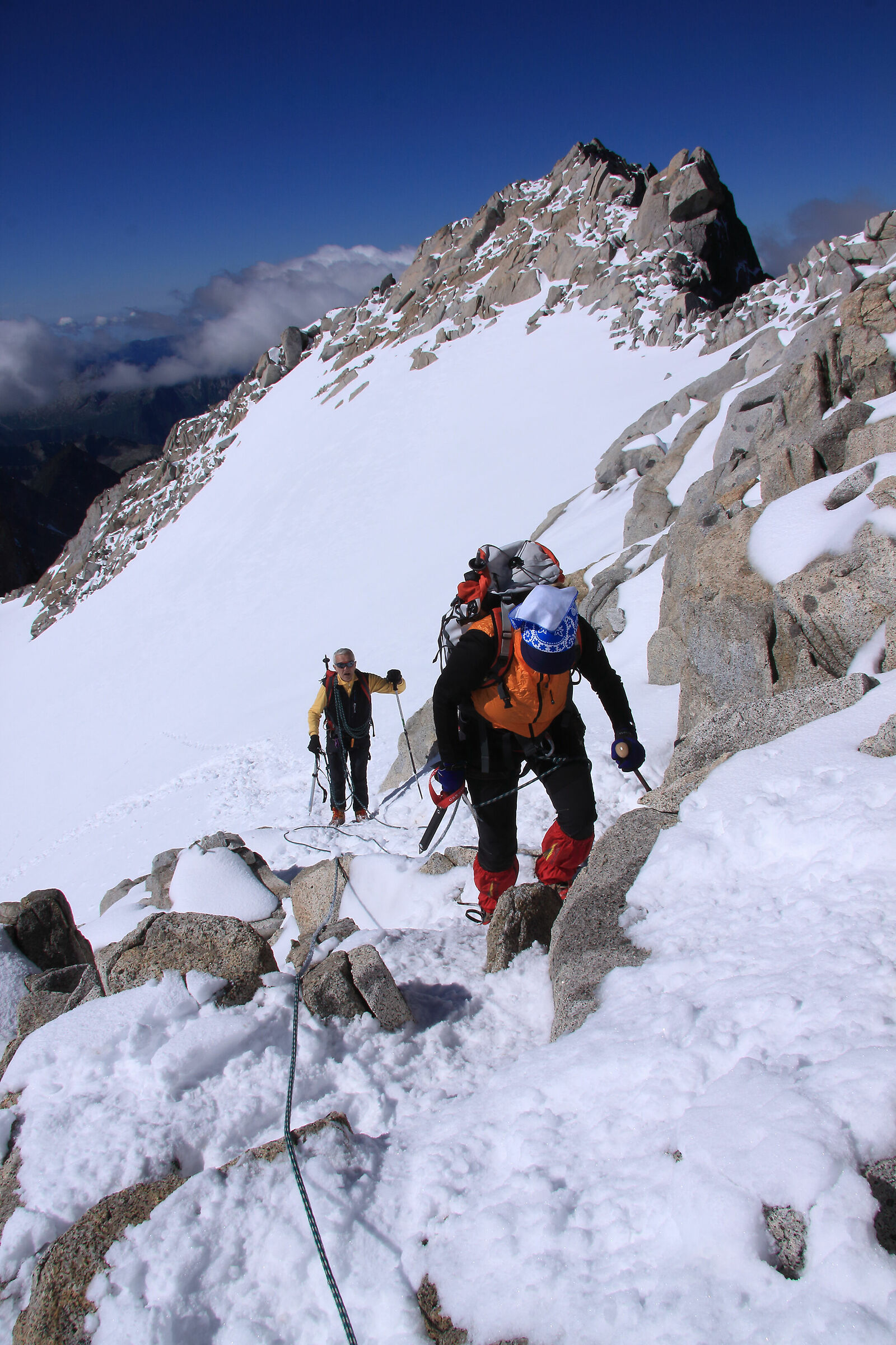 a pochi passi dalla vetta dell'Adamello