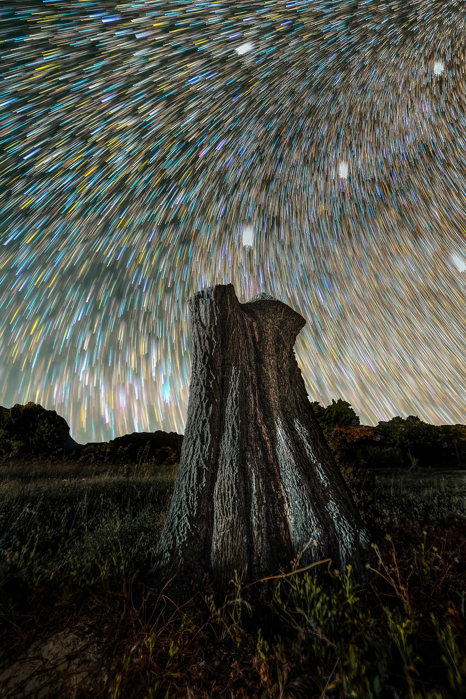 Under a cascade of light