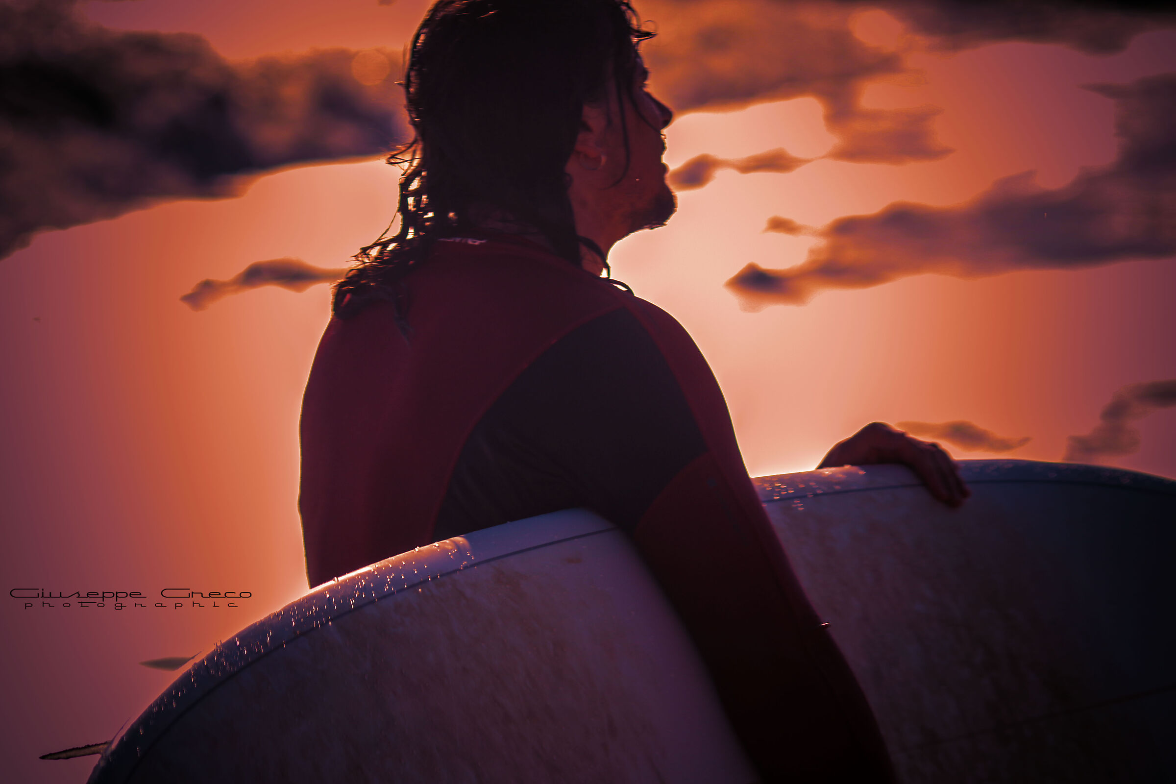 Sunset surfer