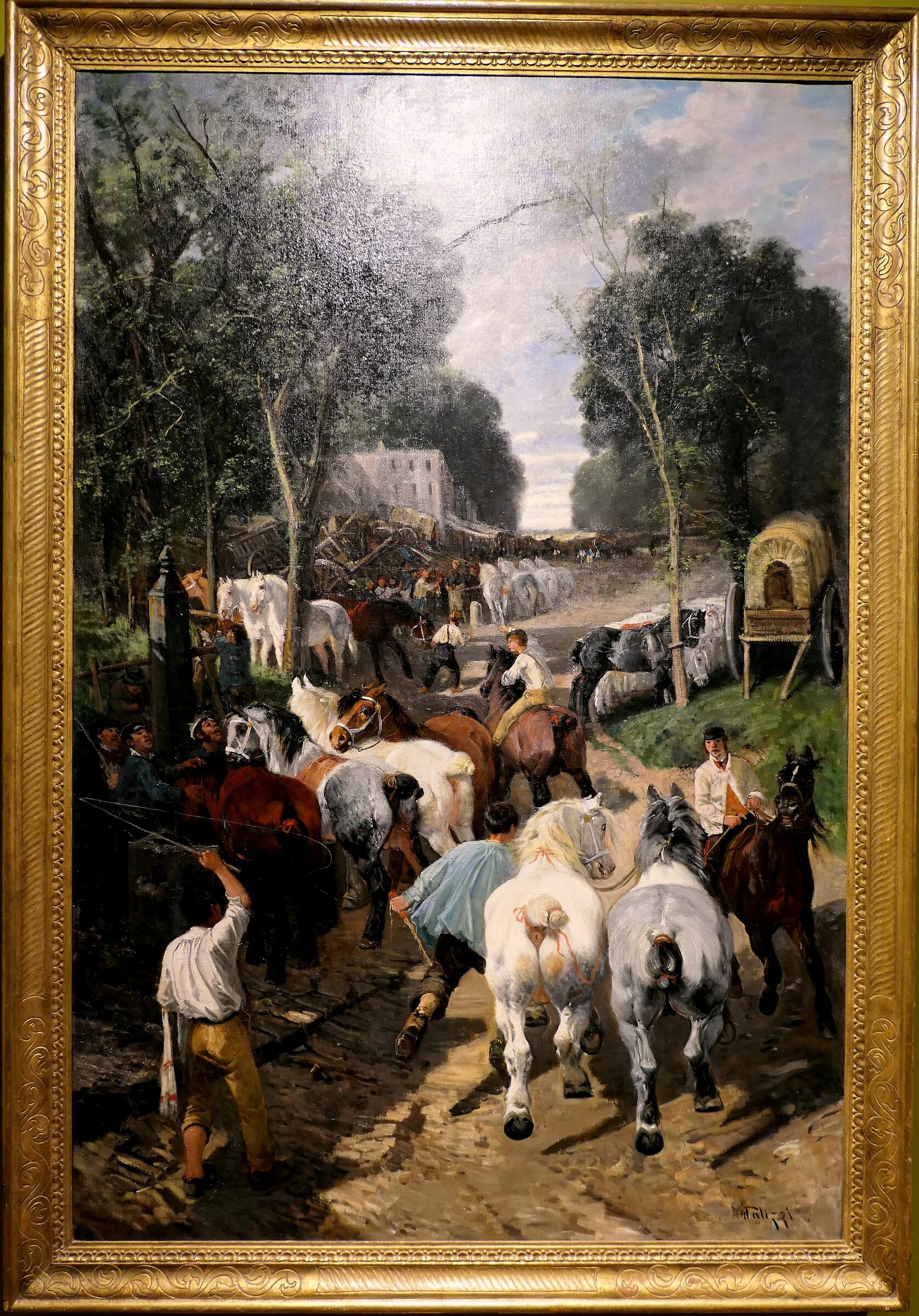 Giuseppe Palizzi "Il Mercato dei Cavalli"