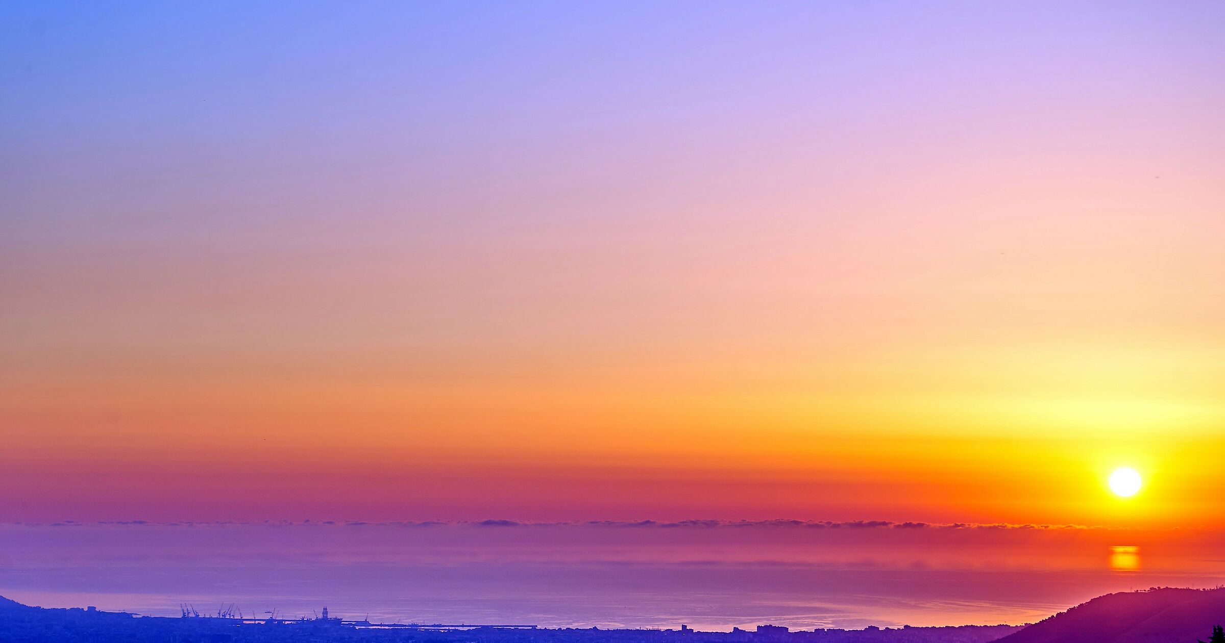 Sunrise over the Gulf of Palermo
