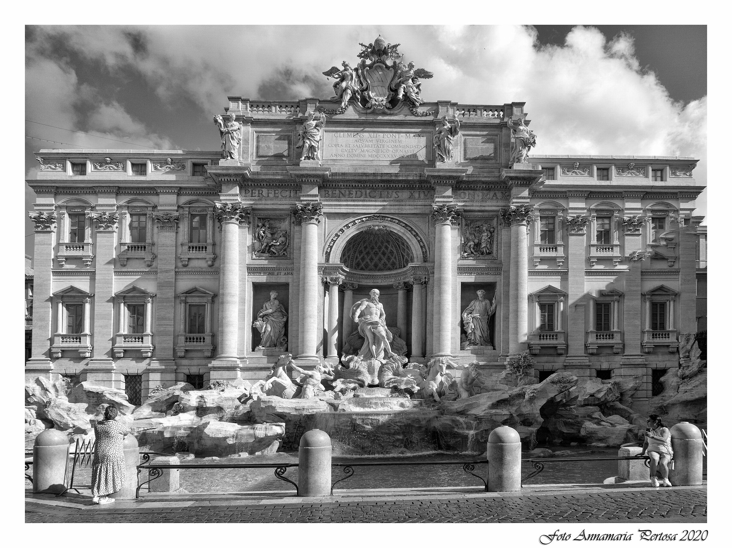 Trevi Fountain in its solitary majesty