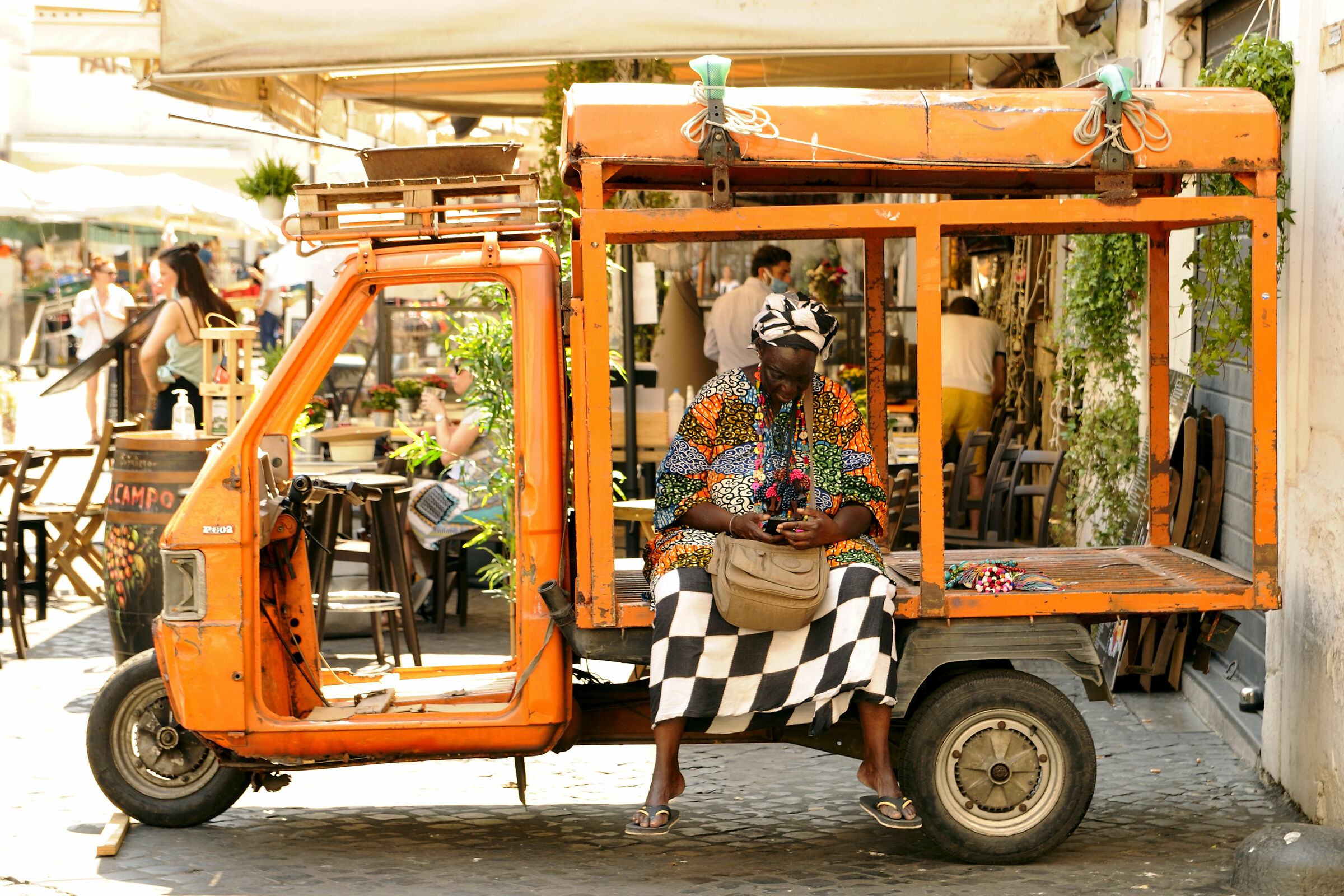 Rome street-field of flowers