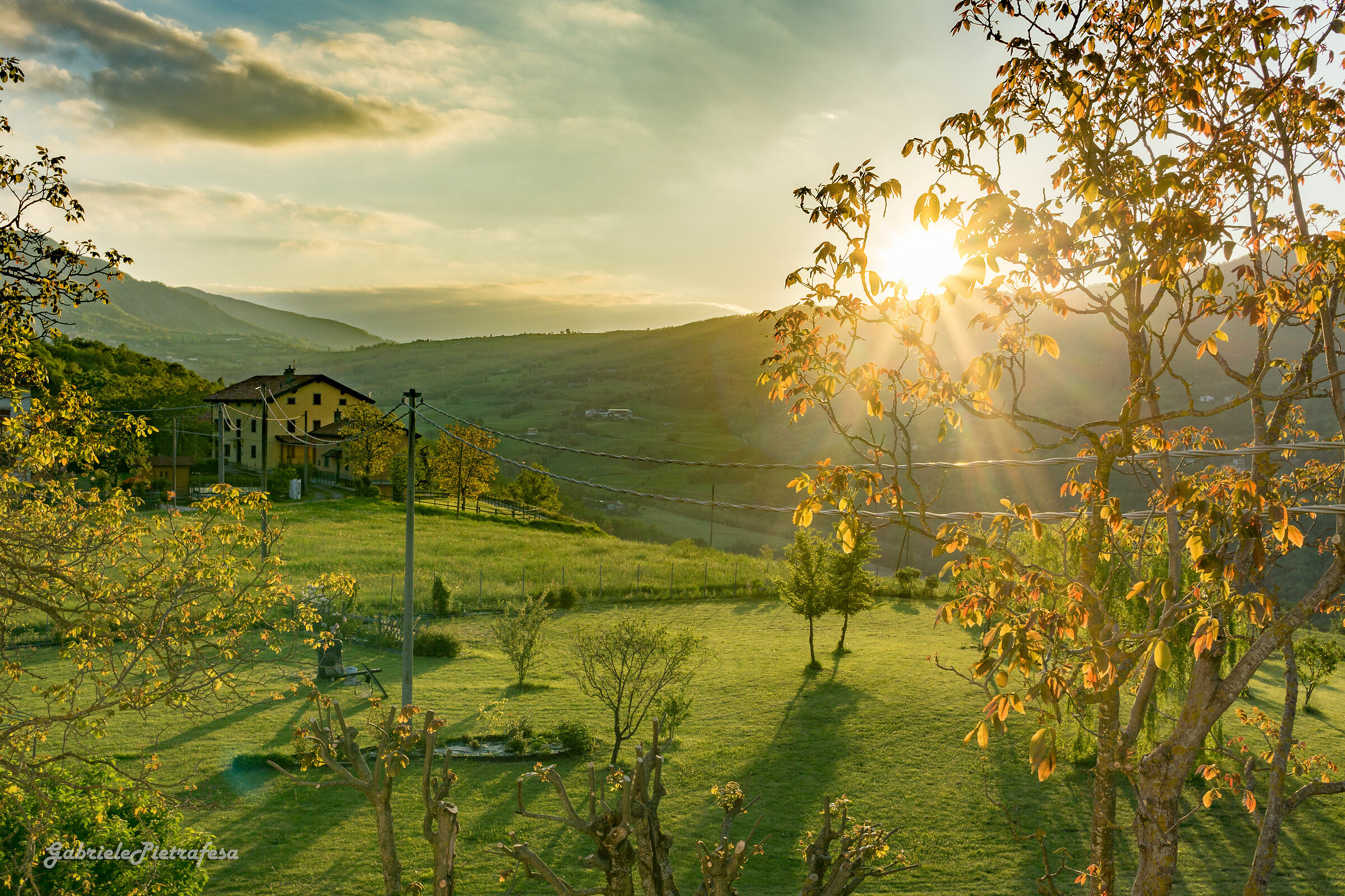 Sunset over the Modena Apennine