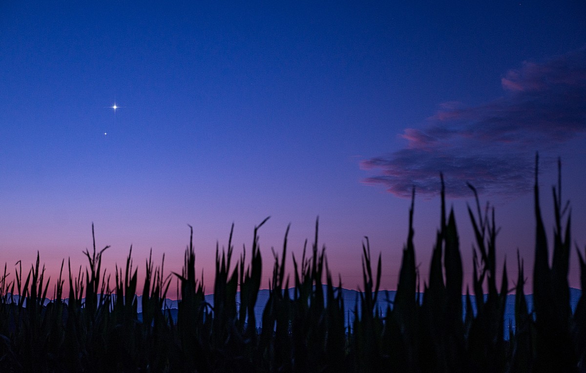 Il pianeta e la stella nei giorni della cometa