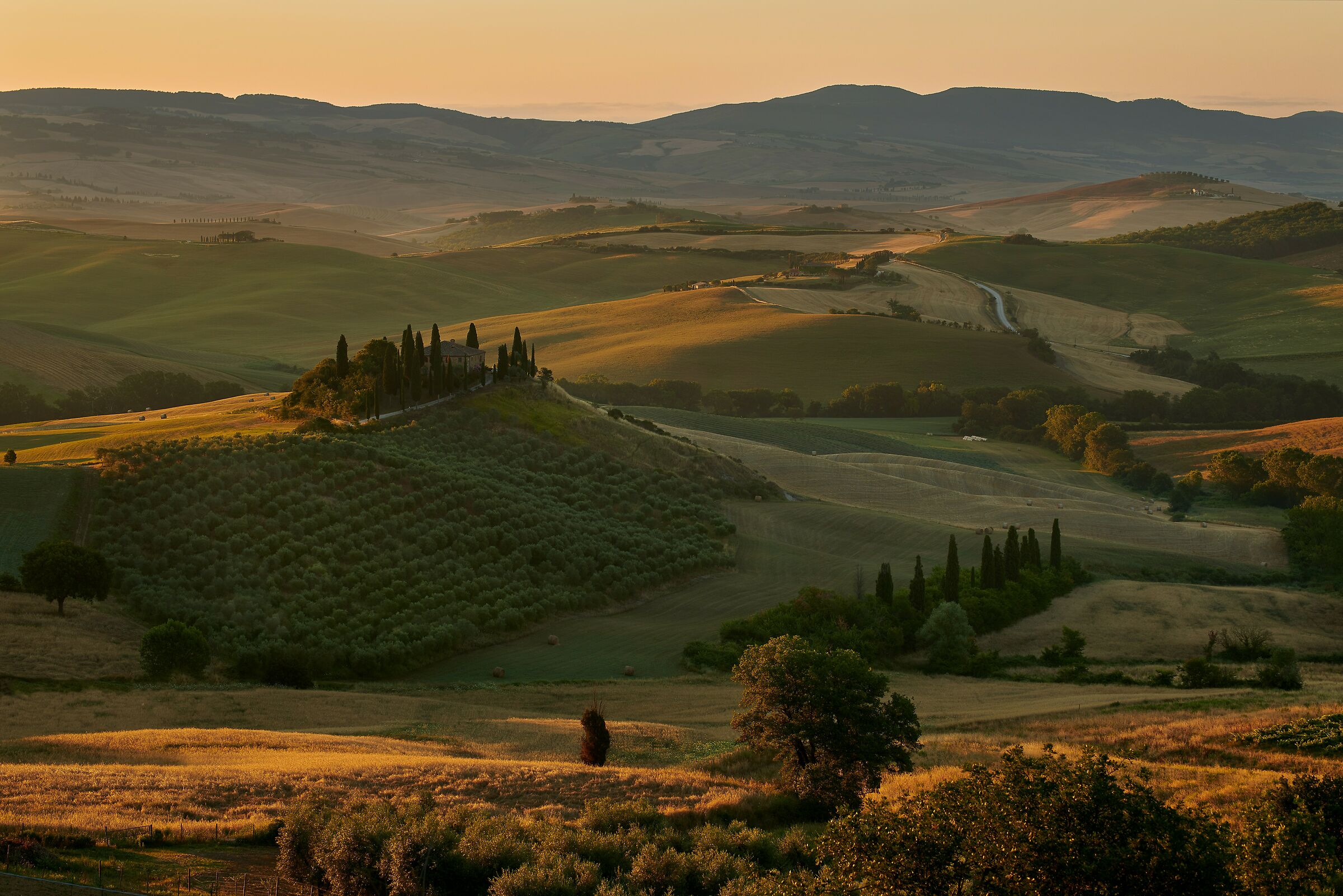 Sunrise at the viewpoint farm