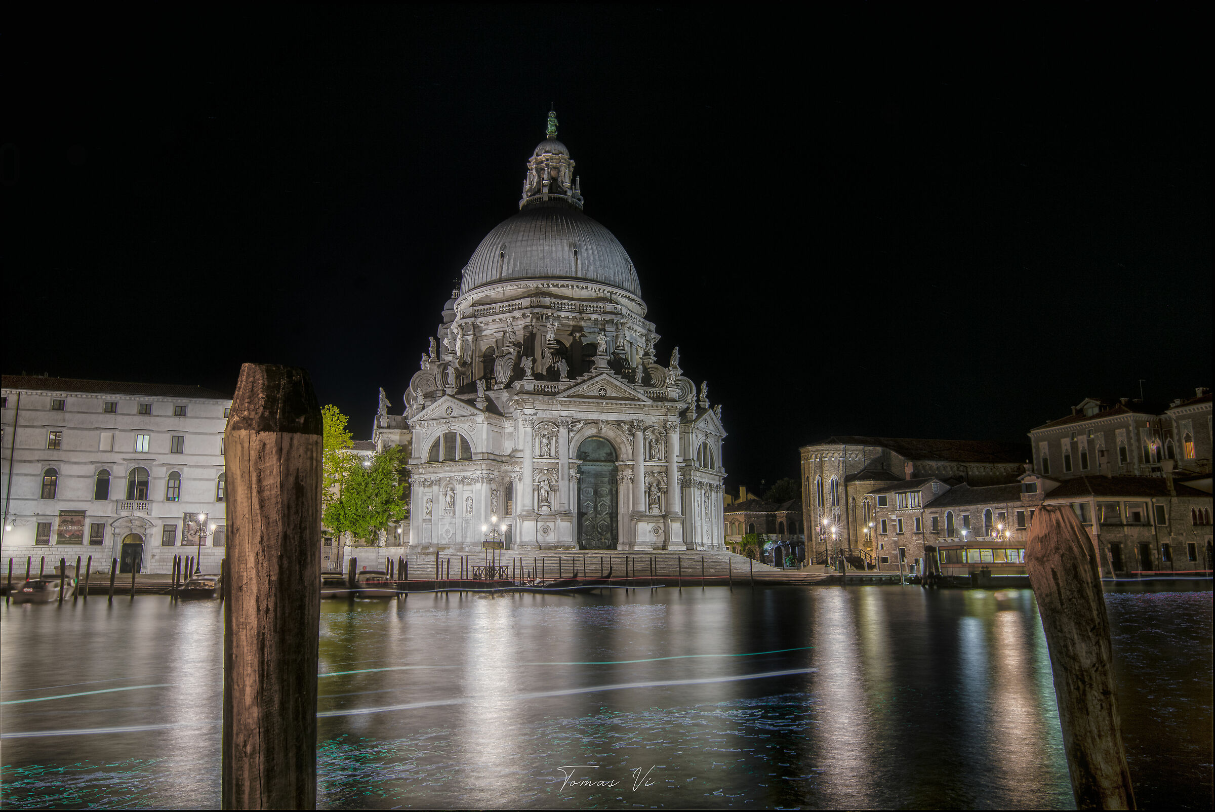 Church from Our Lady of Health, Venice at night