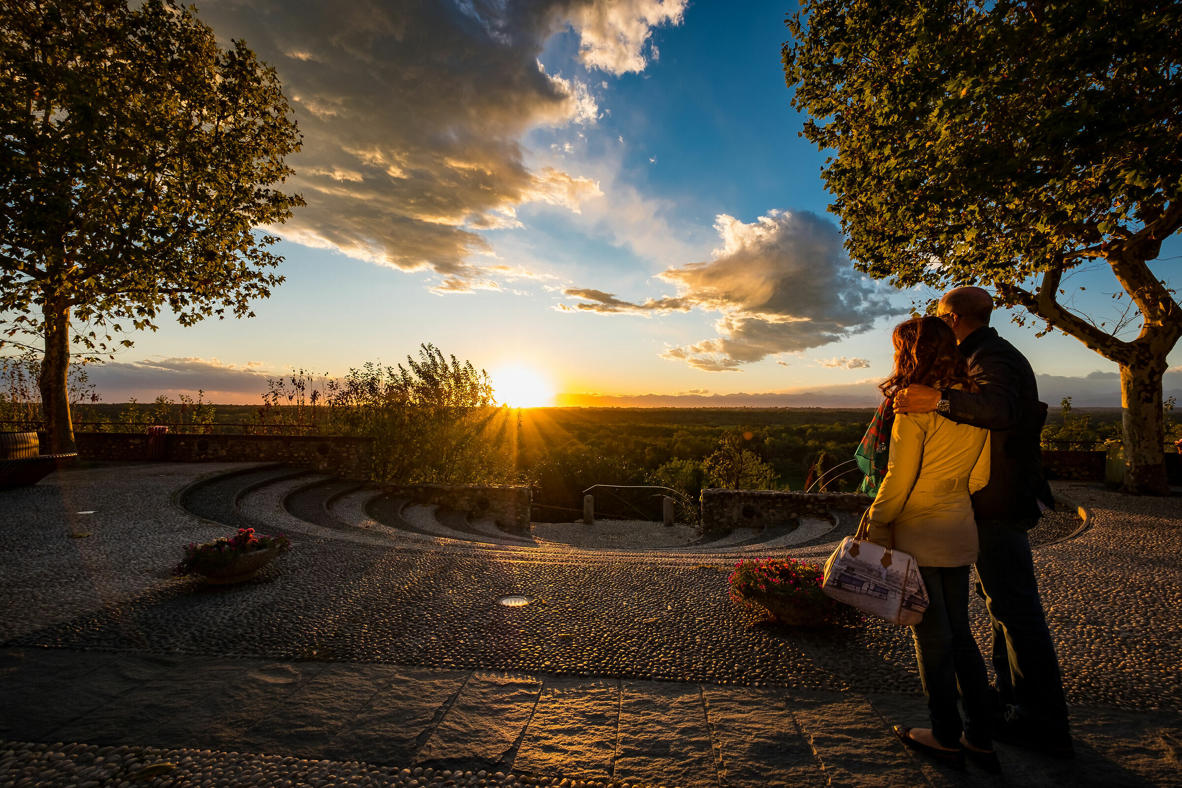 Con mia figlia tramonto a tornavento
