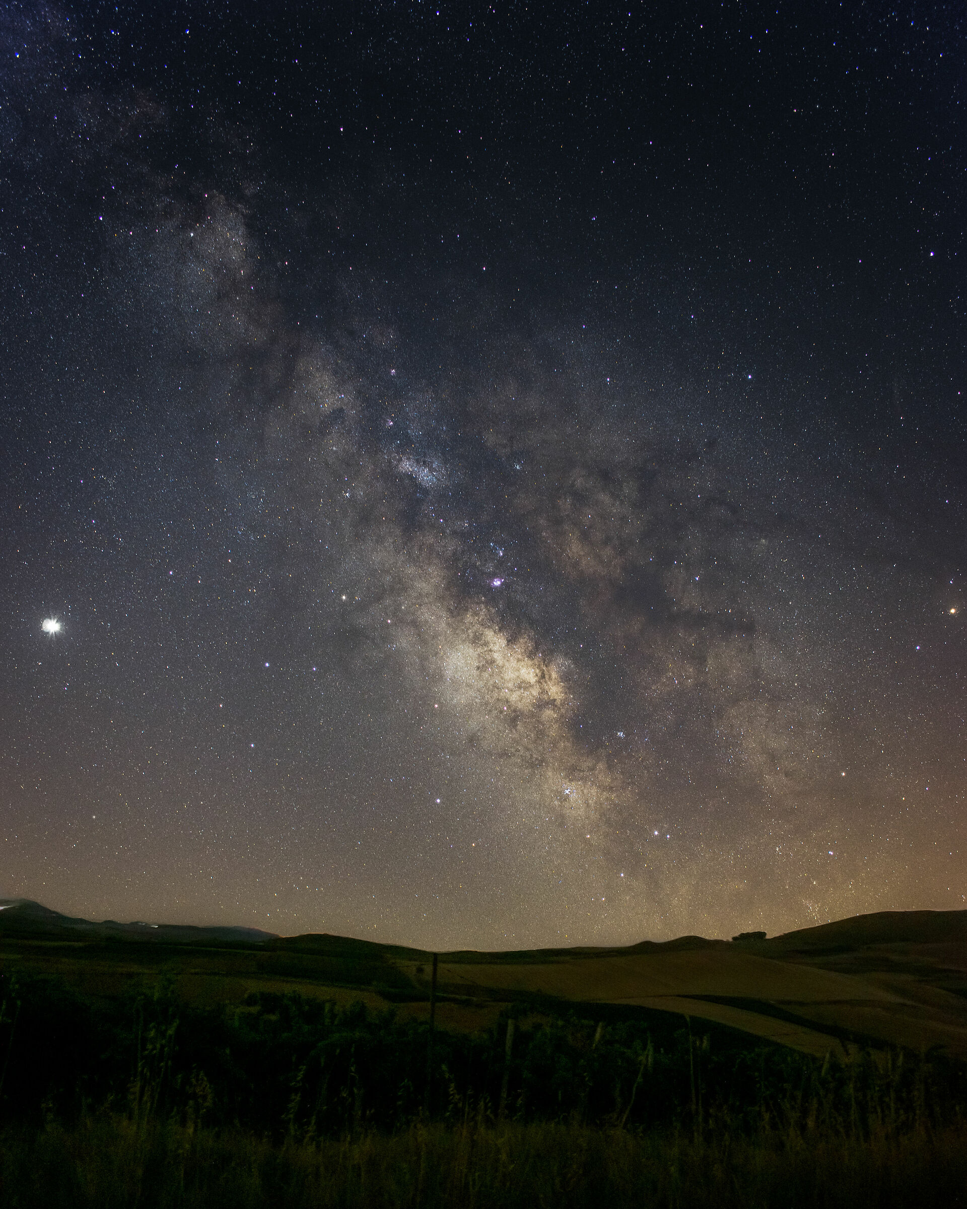 Via Lattea Sopra il Cielo Oscuro Siciliano