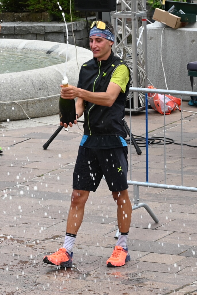 Federico (Kikko) Nicolini on arrival from Cima Tosa