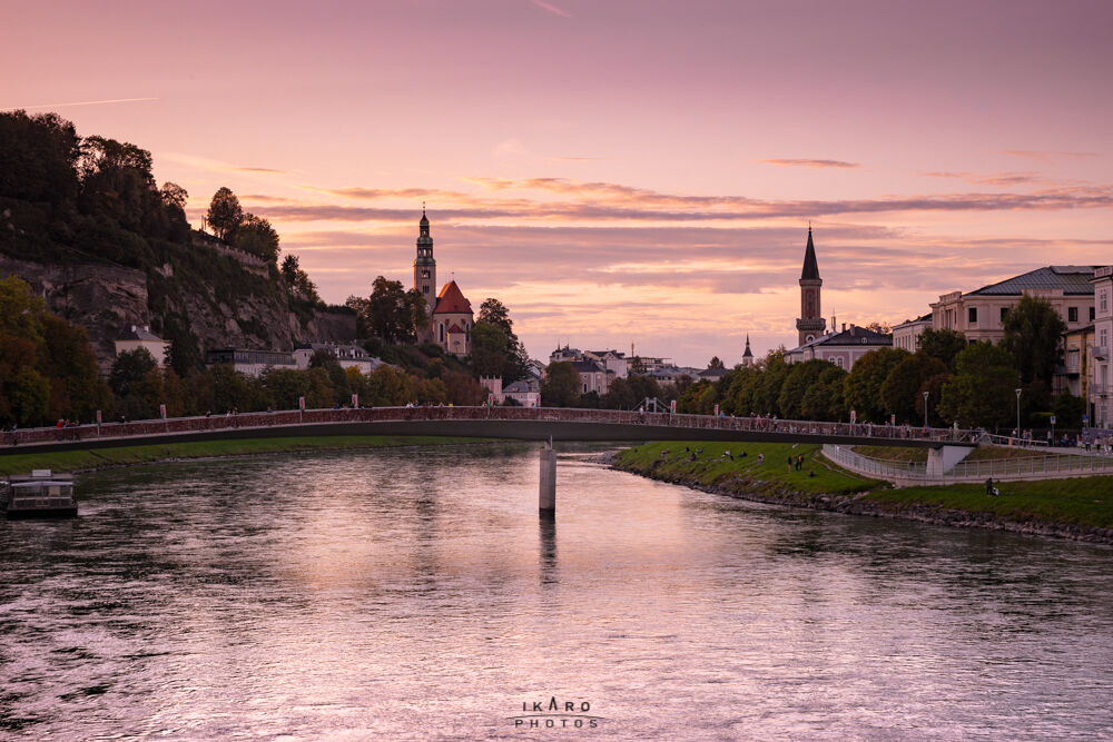 Salzburg at sunset