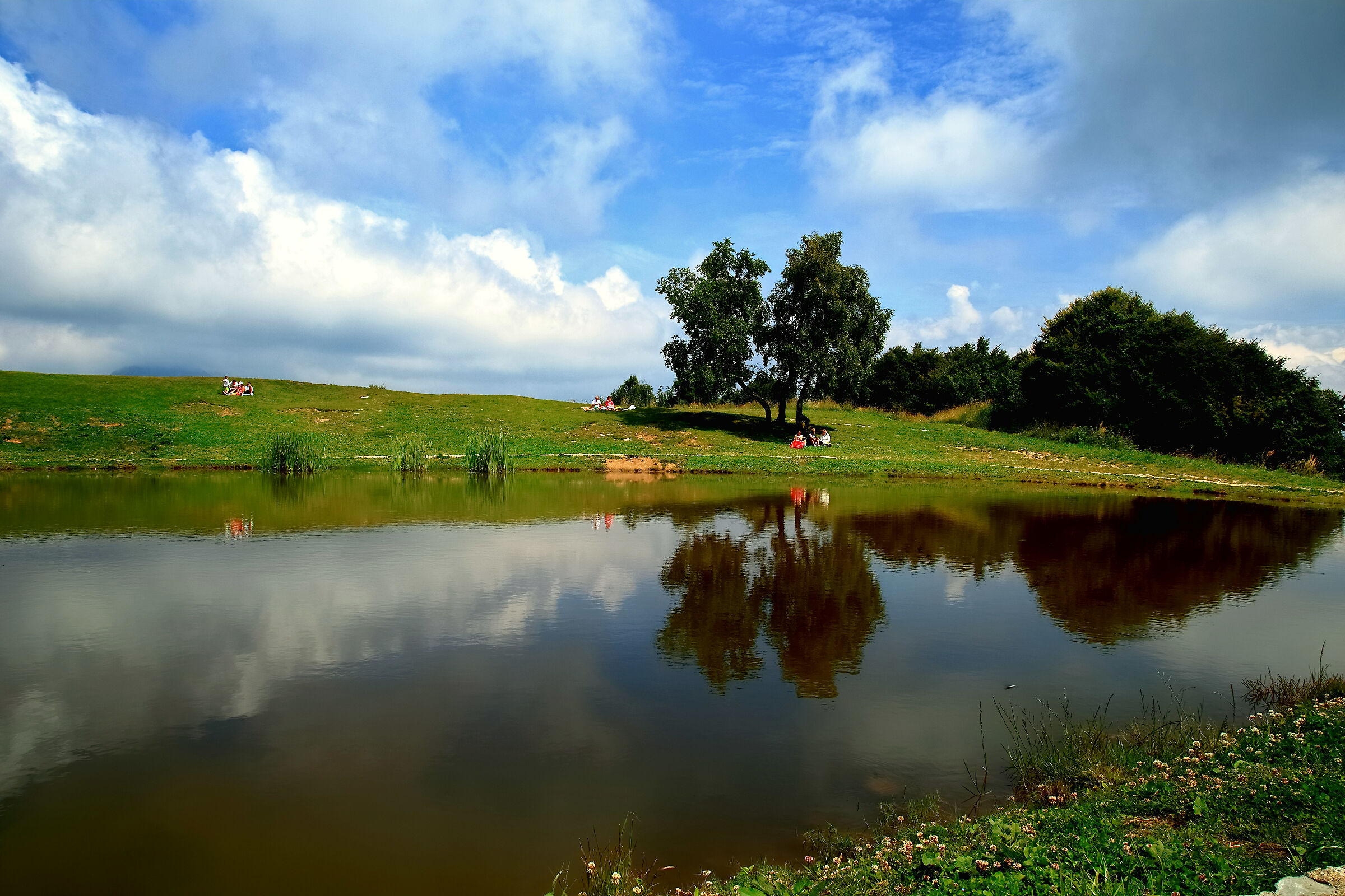 Pertus pond in the Imagna Valley