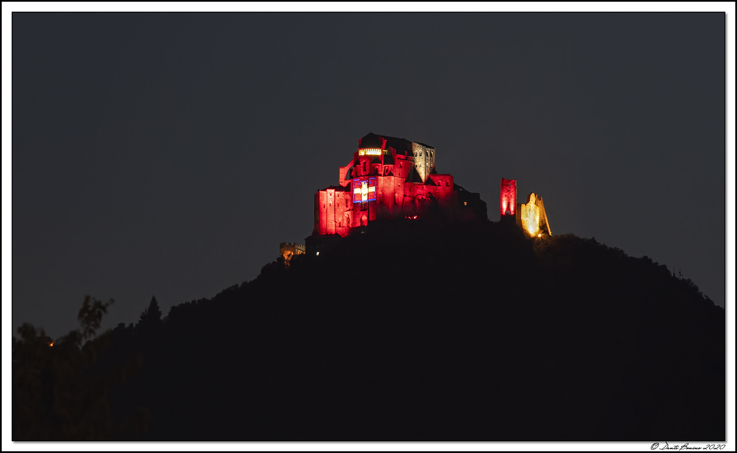 Sacred of St. Michael in the colors of Piedmont