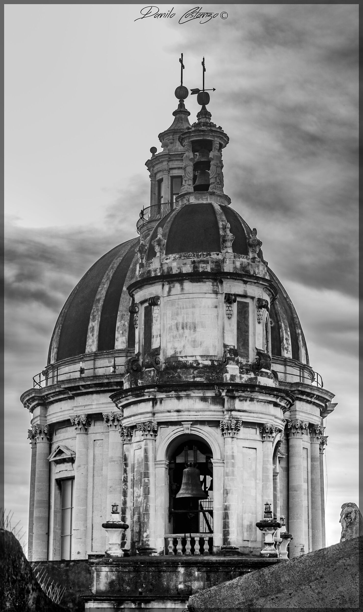 Il campanile e la cupola della Cattedrale di Sant'Agata