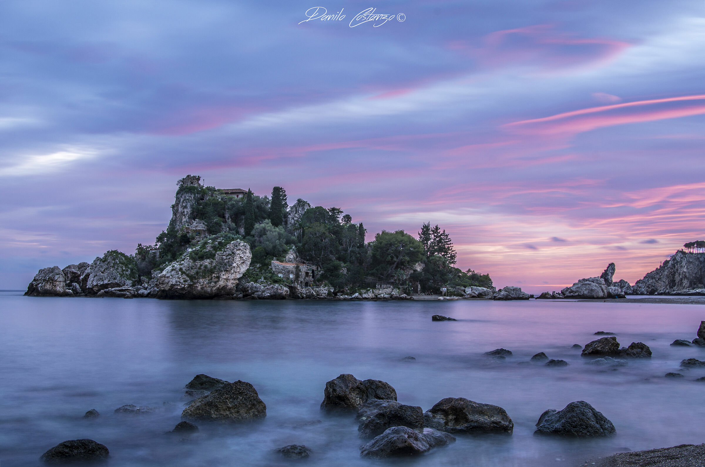 Tramonti invernali all'Isola Bella