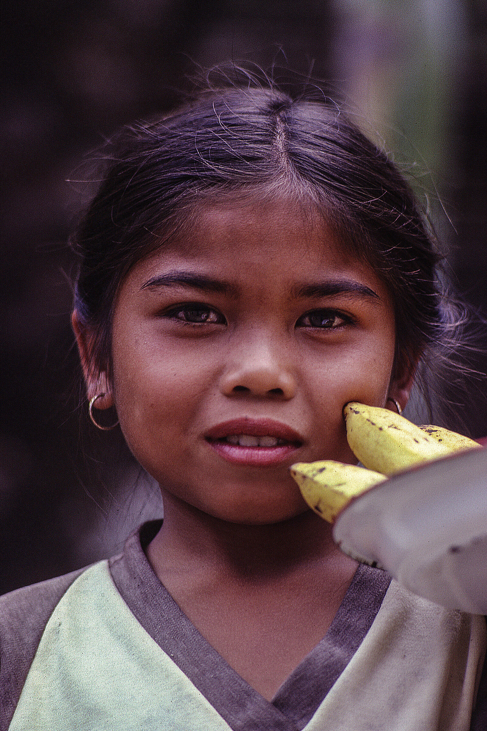 Baby banana seller in Bali