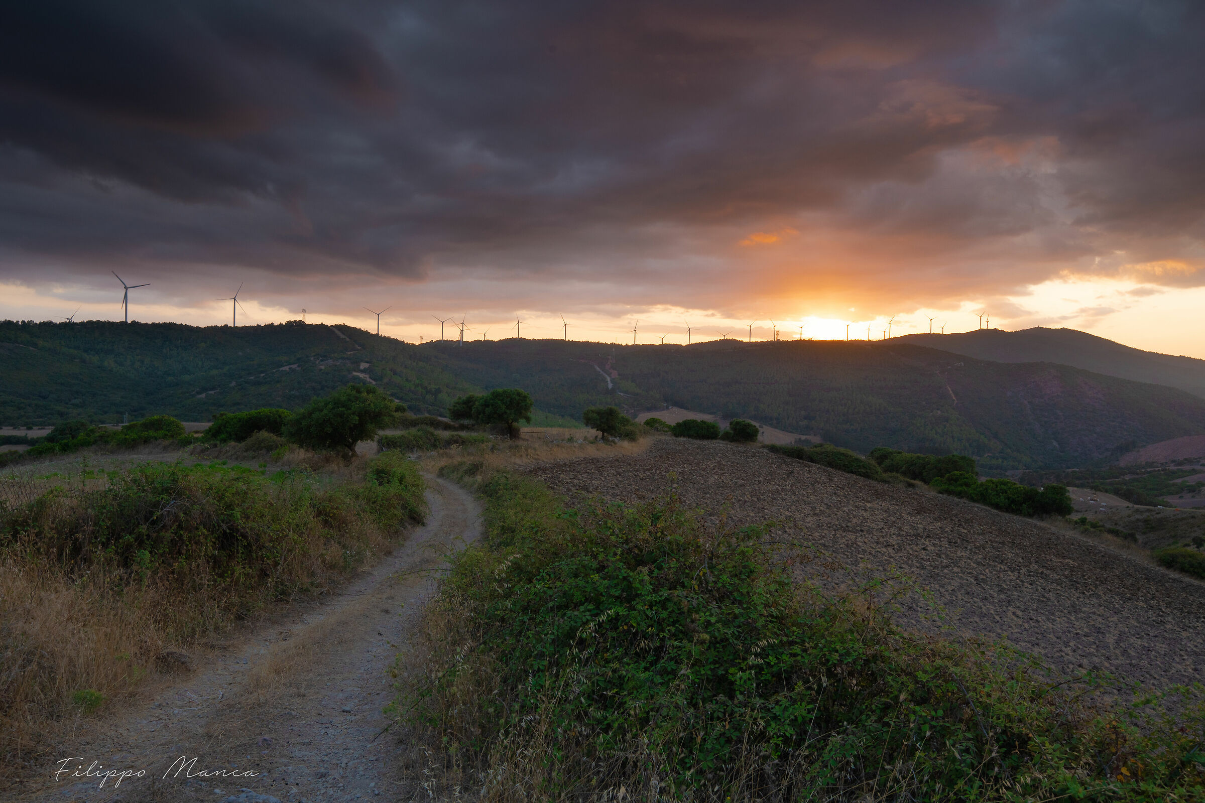Sunset over the Grighine