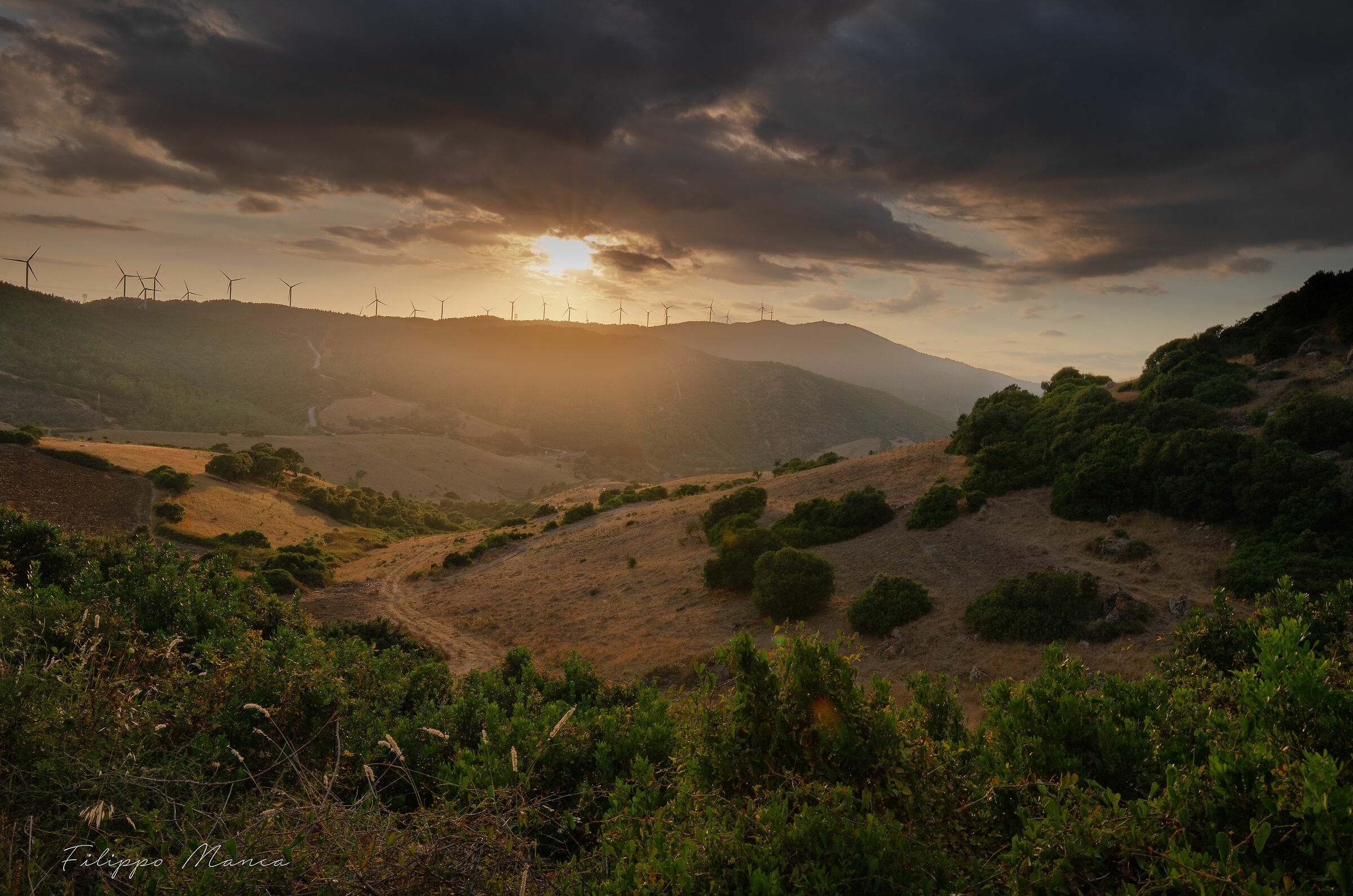 Sunset over the Grighine