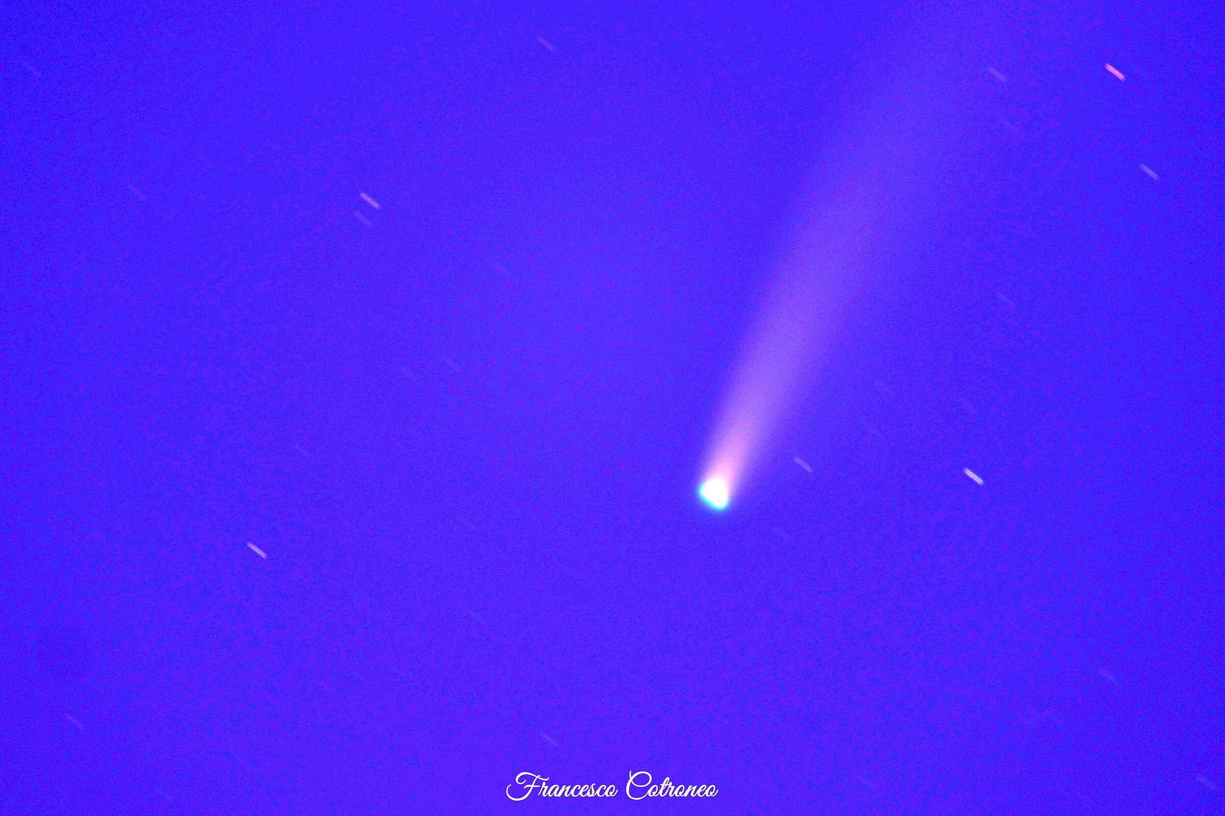 Comet Neowise in the skies of "The Morra"