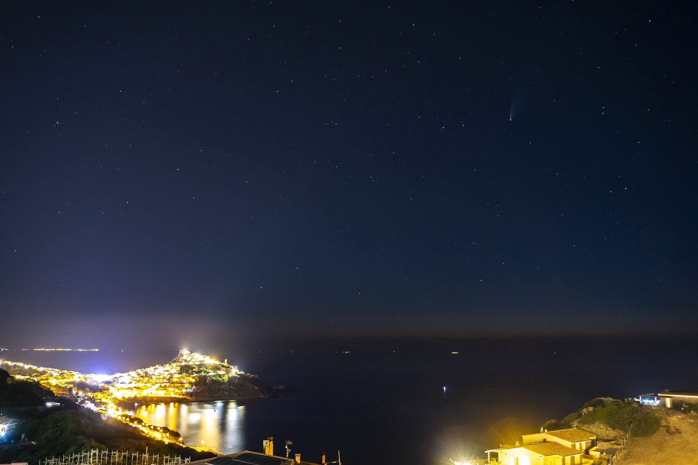 Comet Neowise above Castelsardo