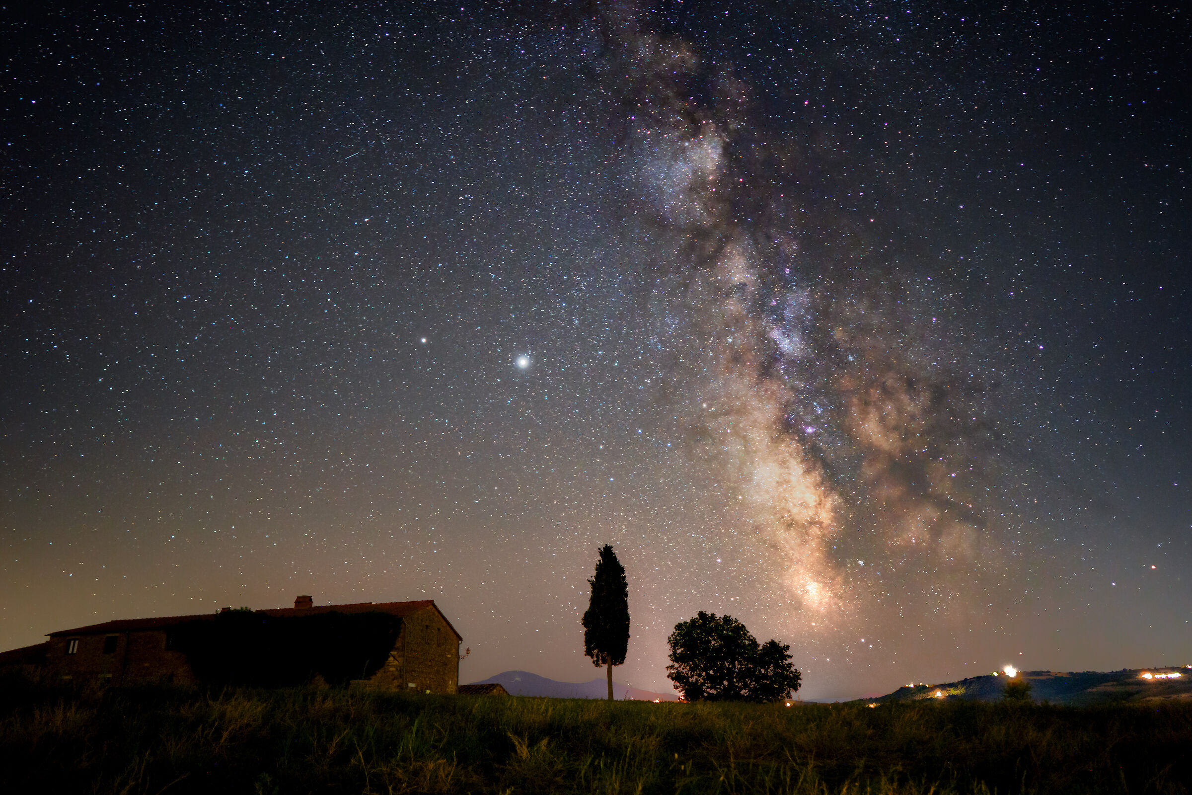 La notte in val d'Orcia