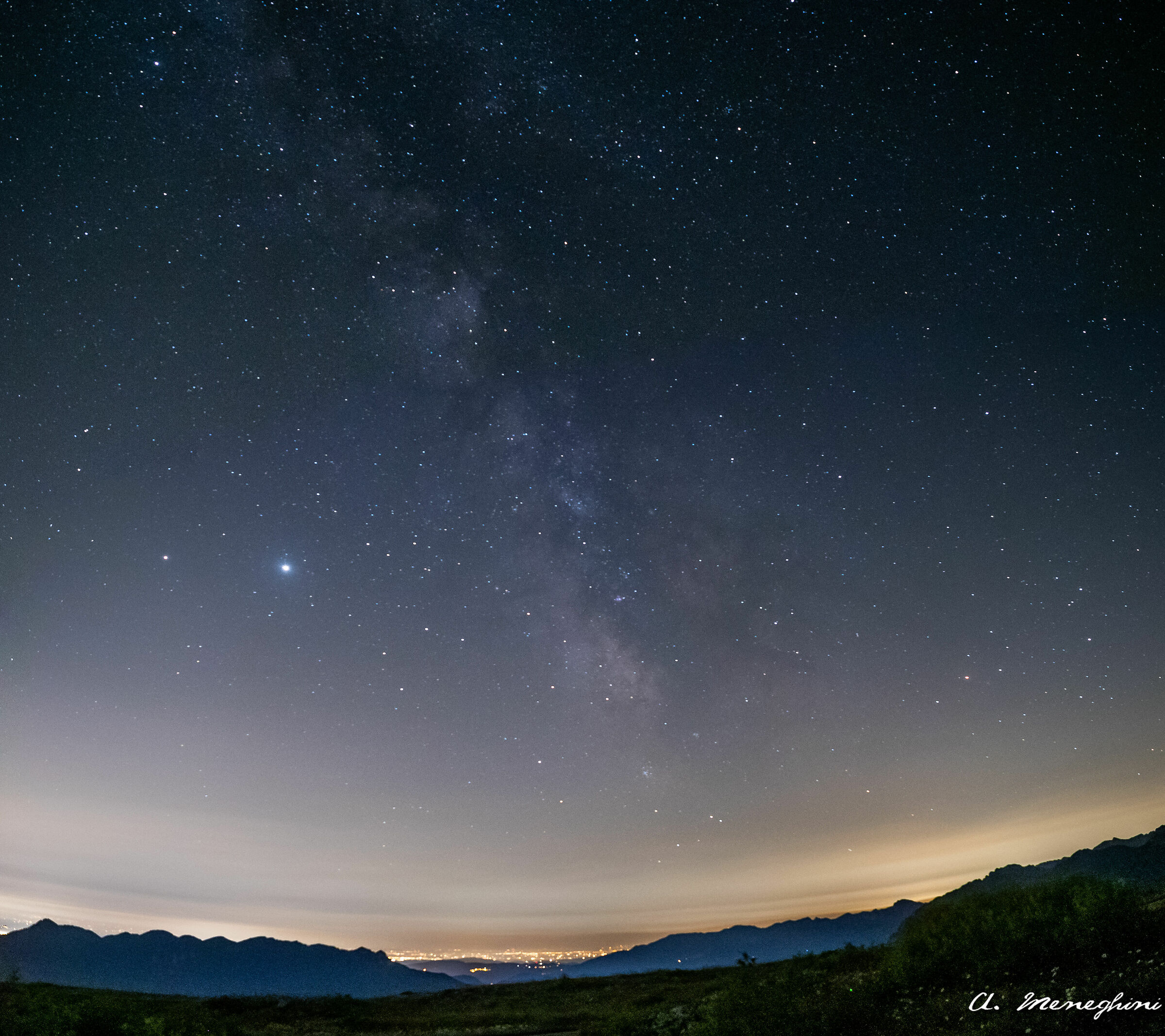 Milky Way on the Padana Plain