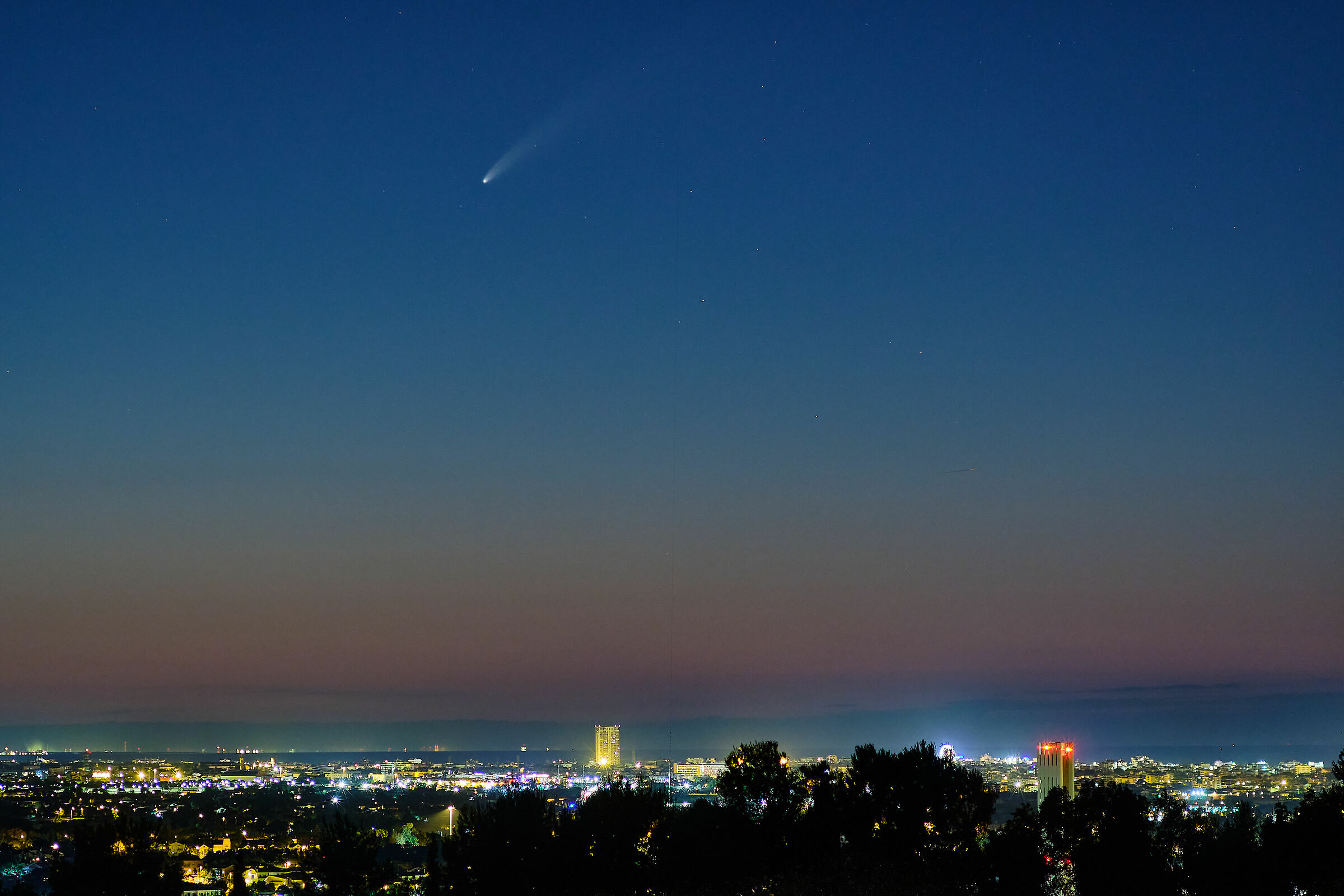 Neowise above Rimini.