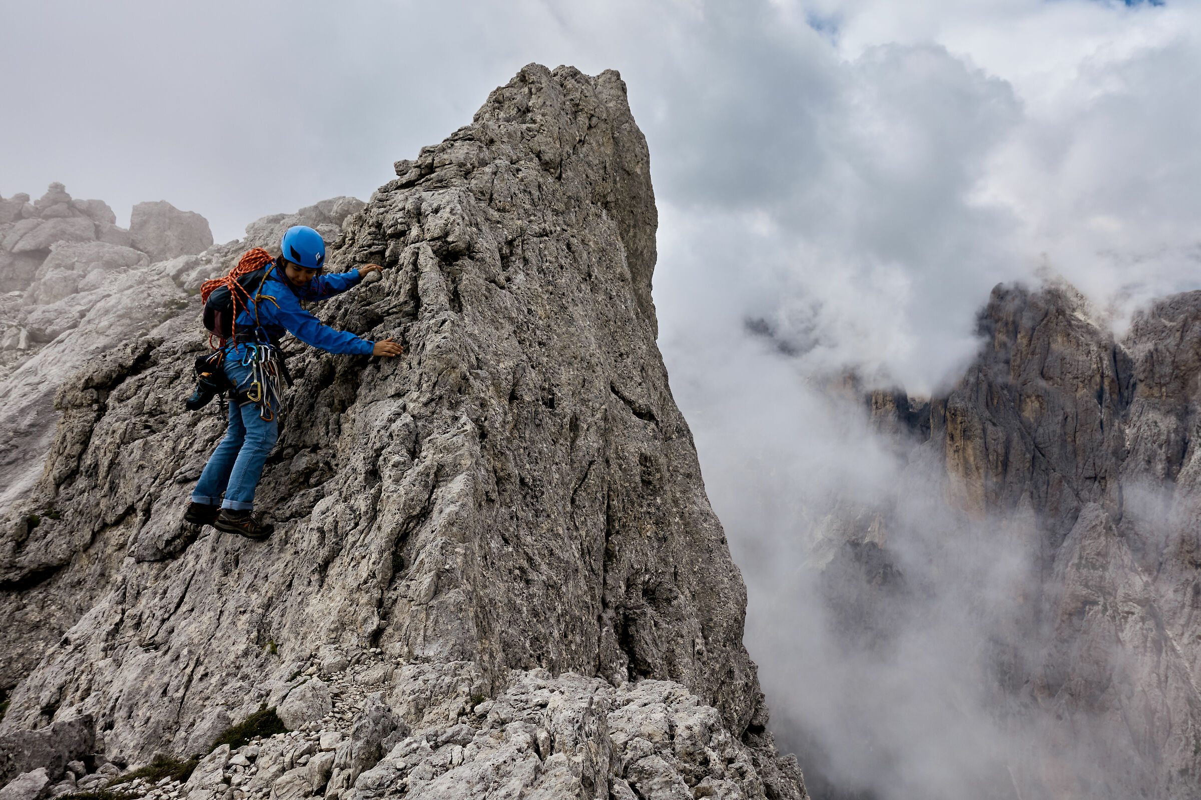 Down climbing
