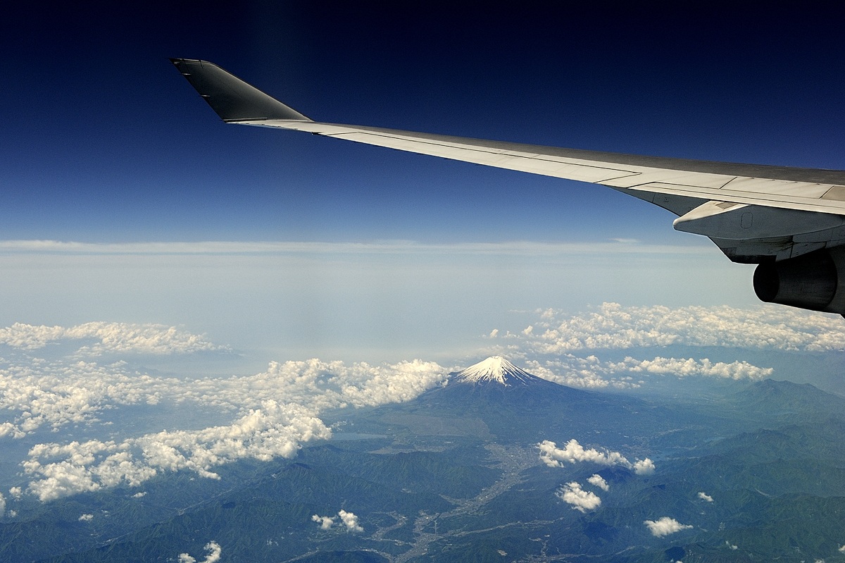 The legendary Fuji from the airplane