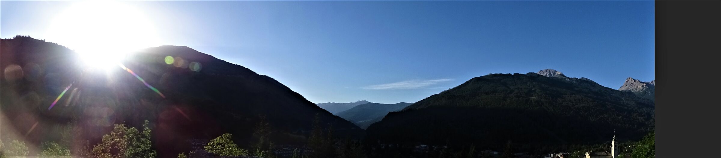 panoramic sunrise on Bardonecchia..