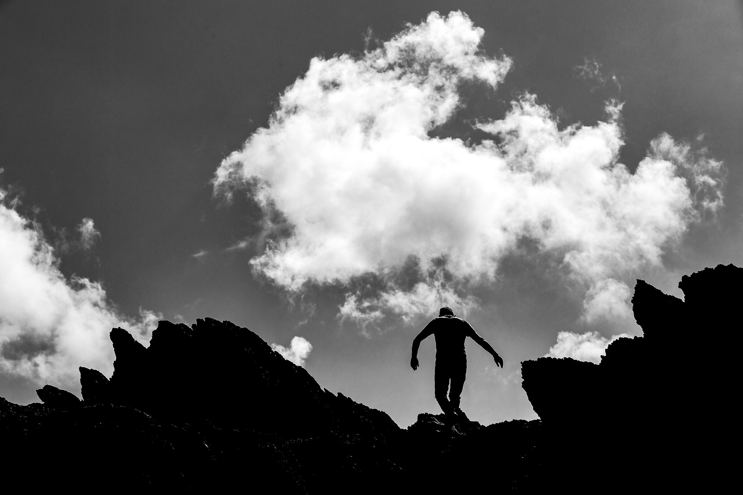 On the rock