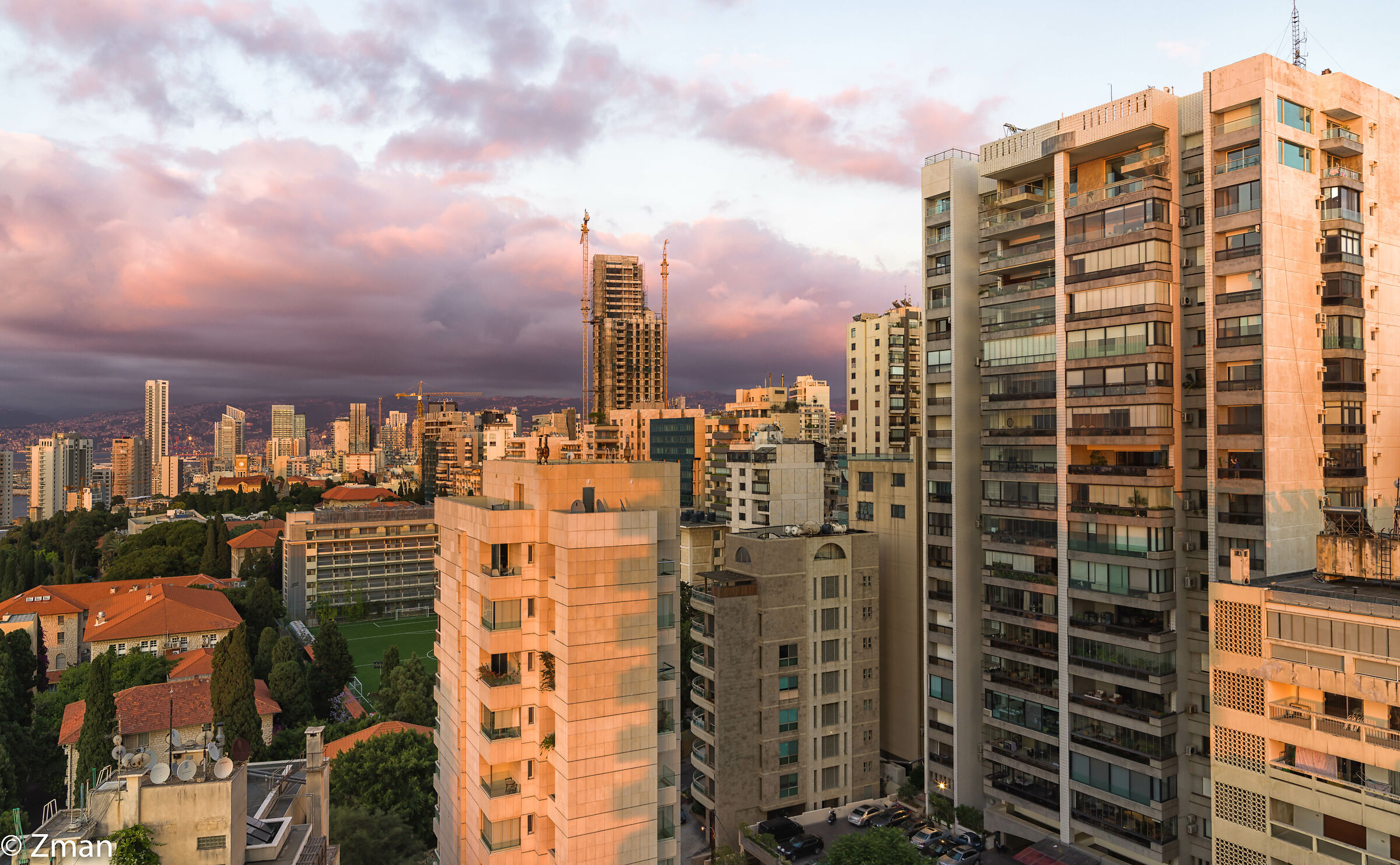 Tramonto , Luci della Città