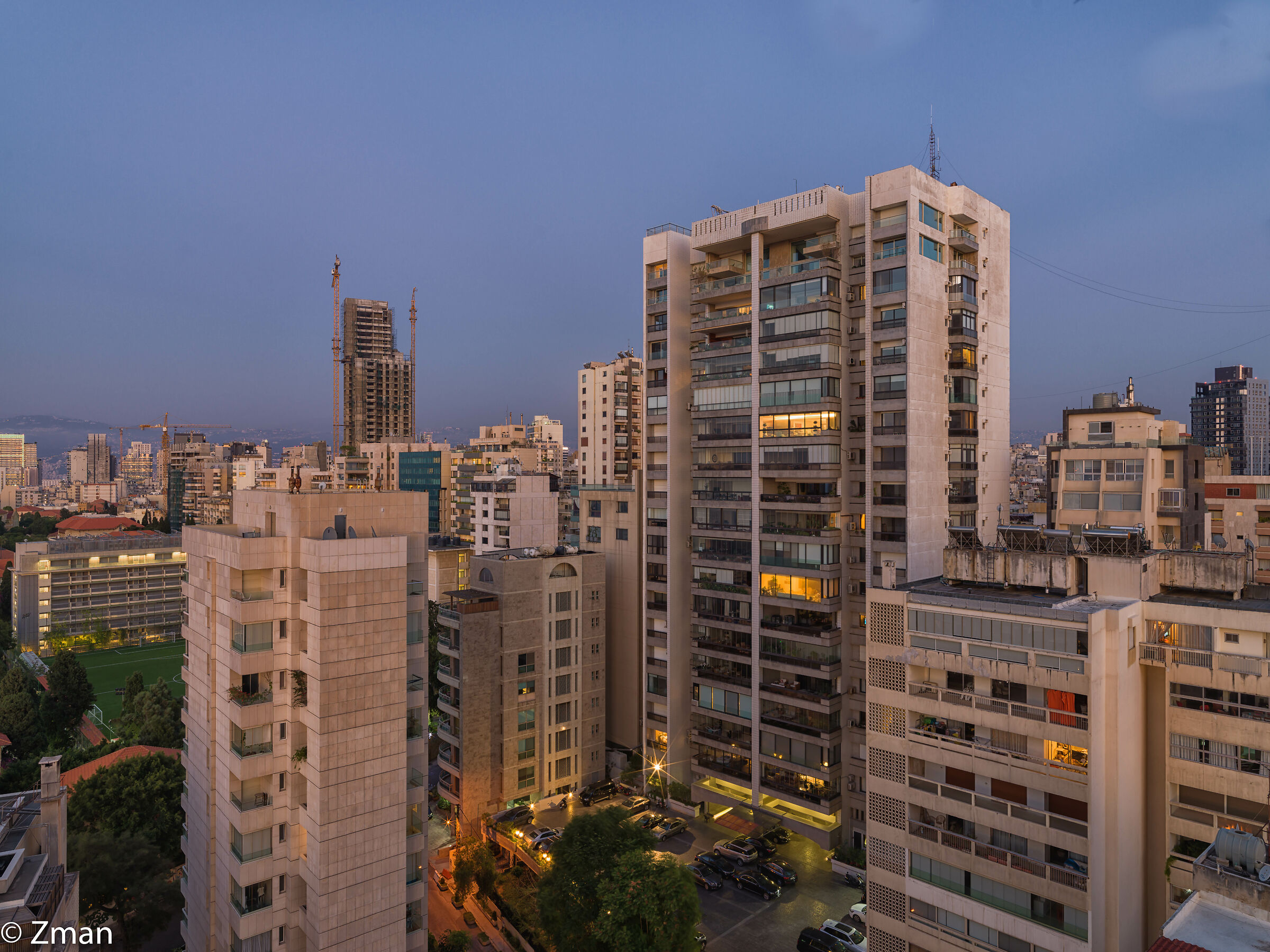Tramonto , Luci della Città