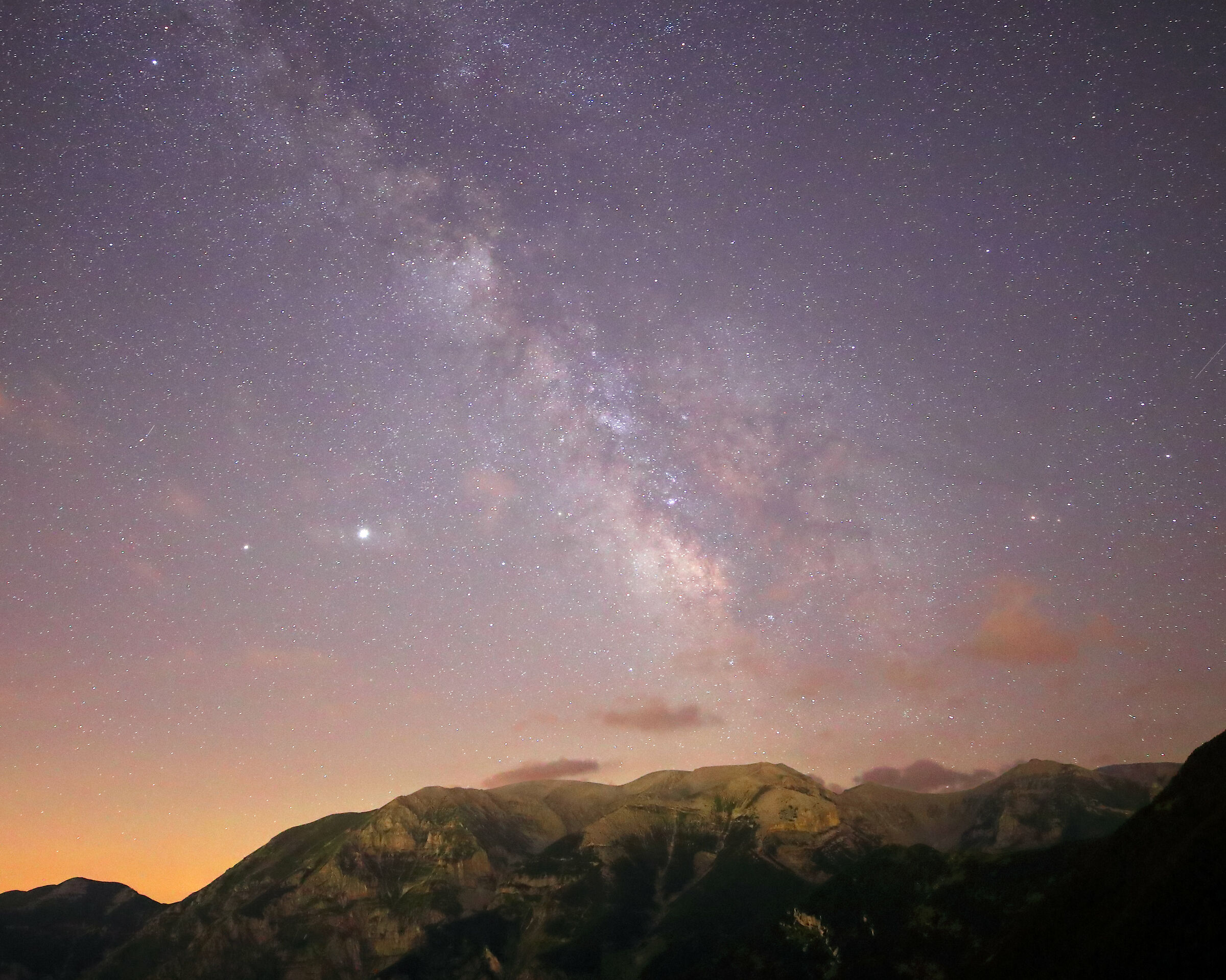 Milky Way, Jupiter and Saturn on Majella